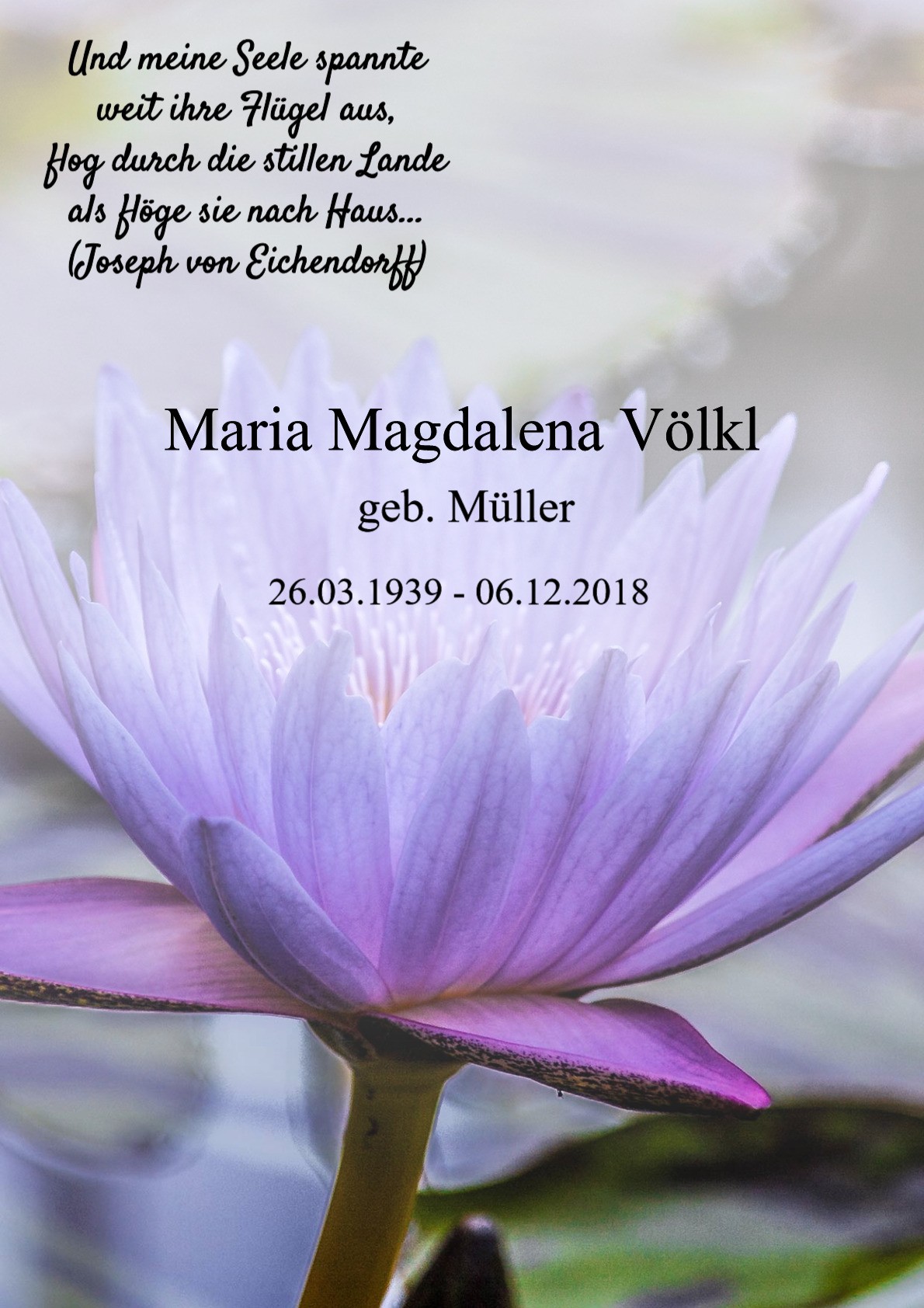 Traueranzeige von Maria Magdalena Völkl