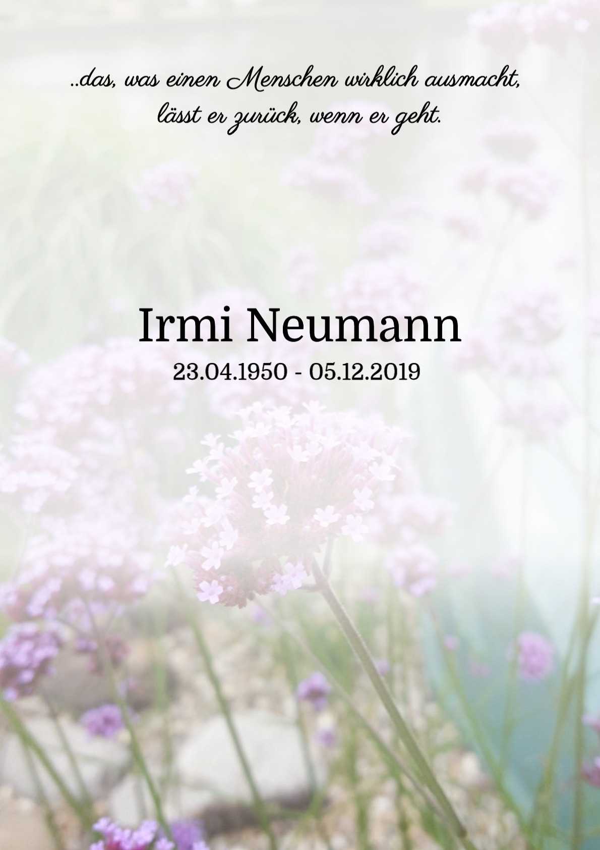 Traueranzeige von Irmi Neumann