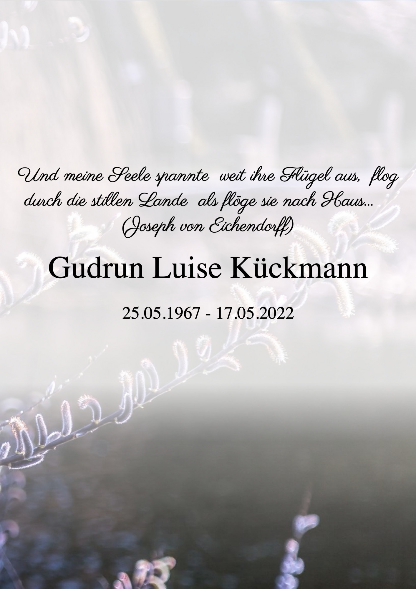 Traueranzeige von Gudrun Luise Kückmann