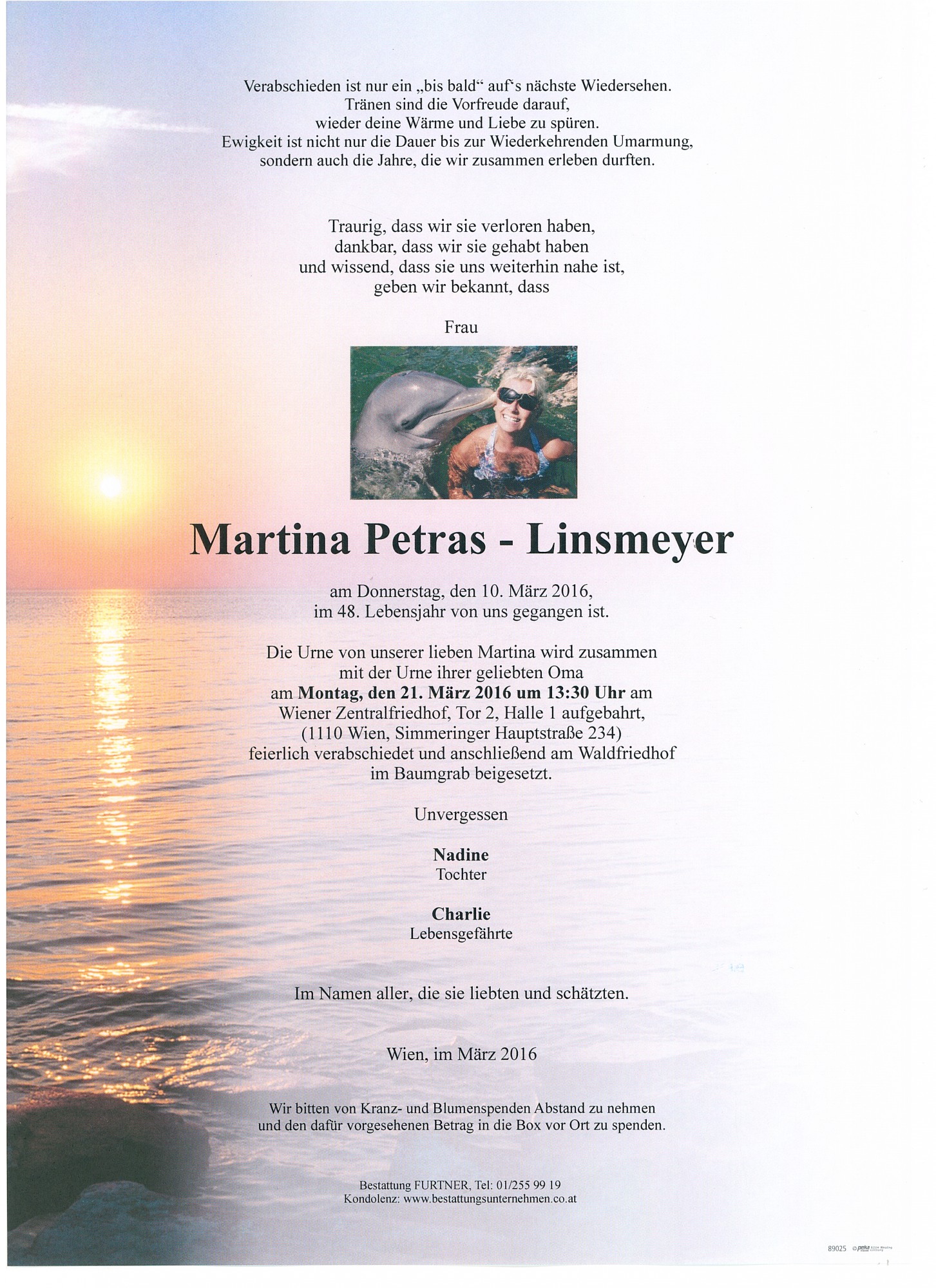 Traueranzeige von Martina Petras-Linsmeyer
