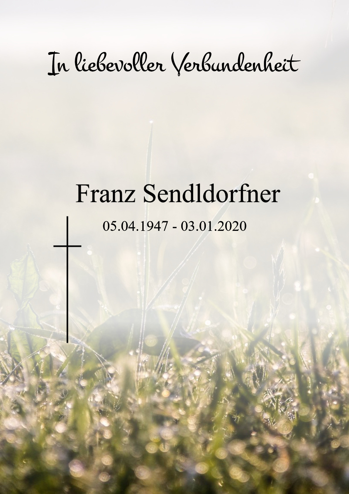 Traueranzeige von Franz Sendldorfner