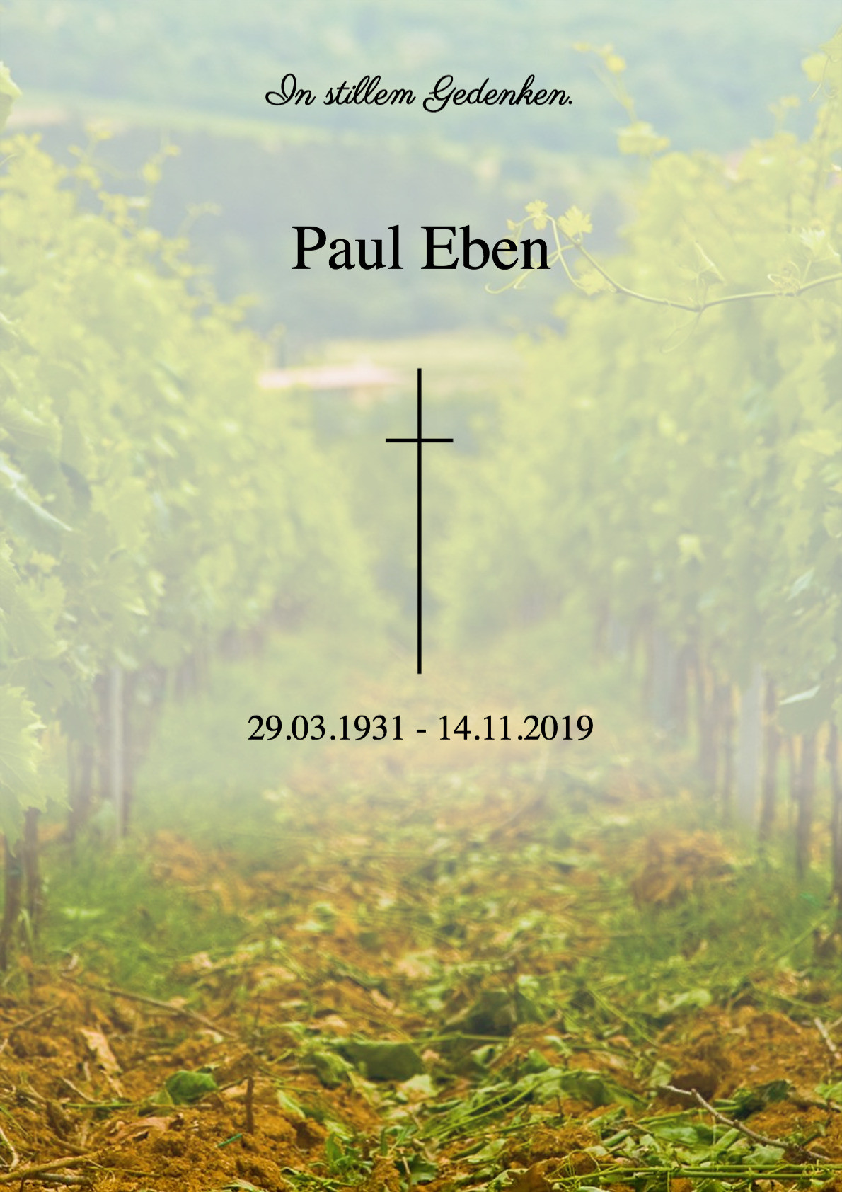 Traueranzeige von Paul Eben