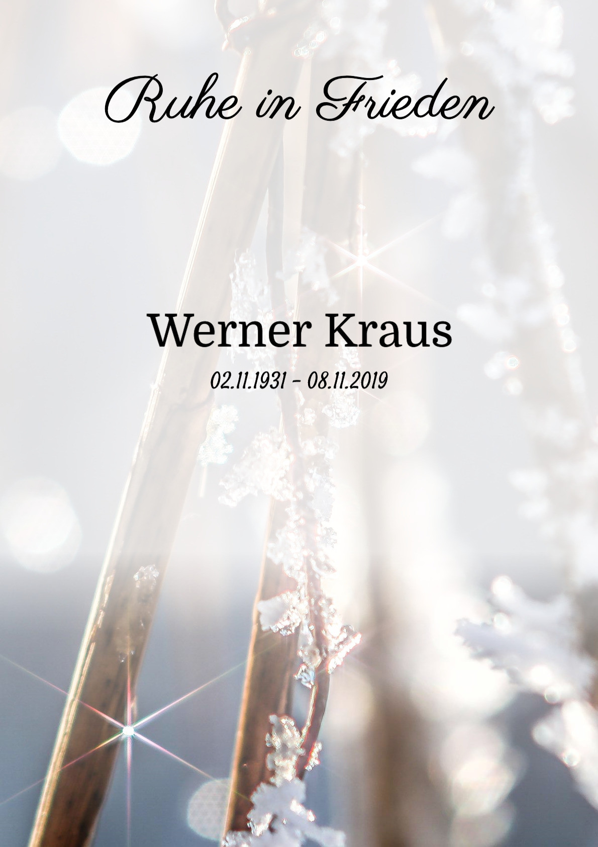 Traueranzeige von Werner Kraus
