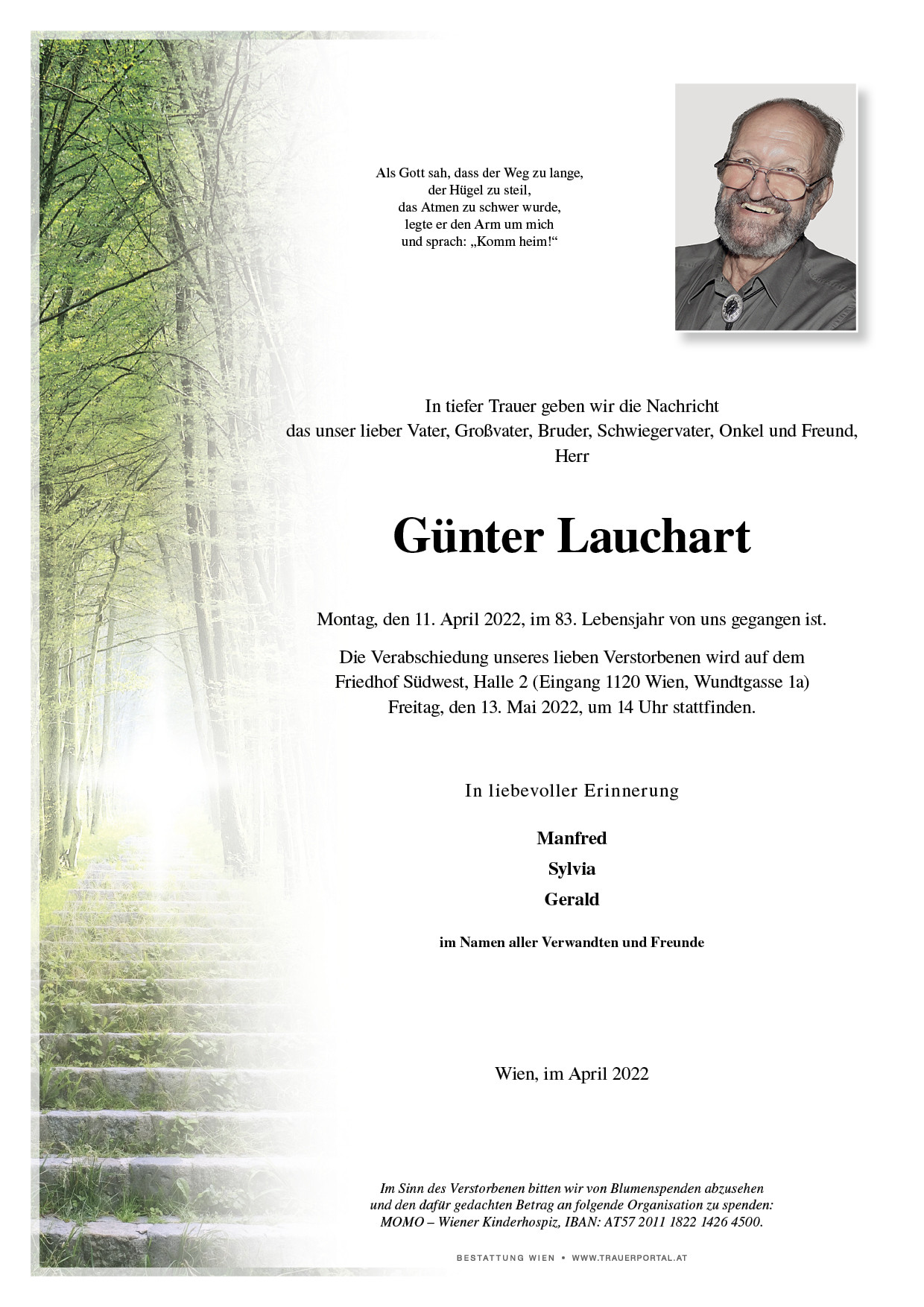 Traueranzeige von Günter Lauchart