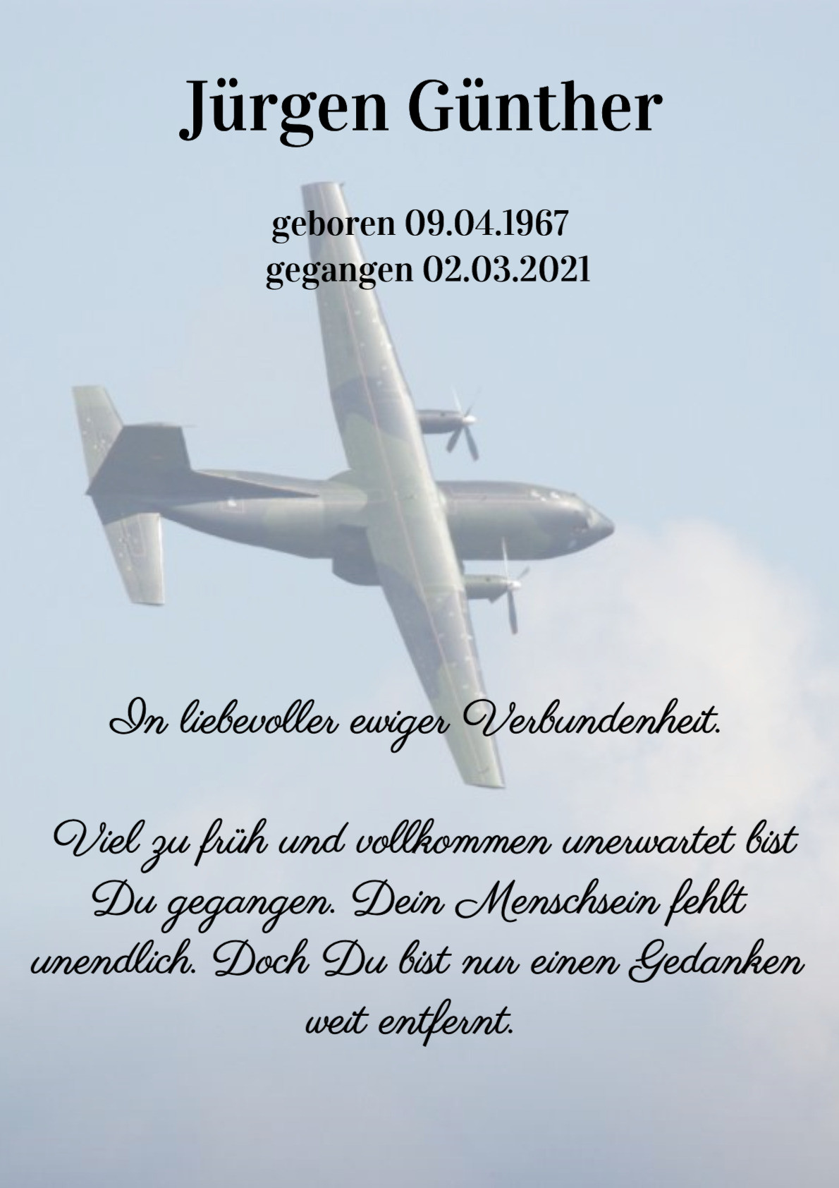 Traueranzeige von Jürgen Günther