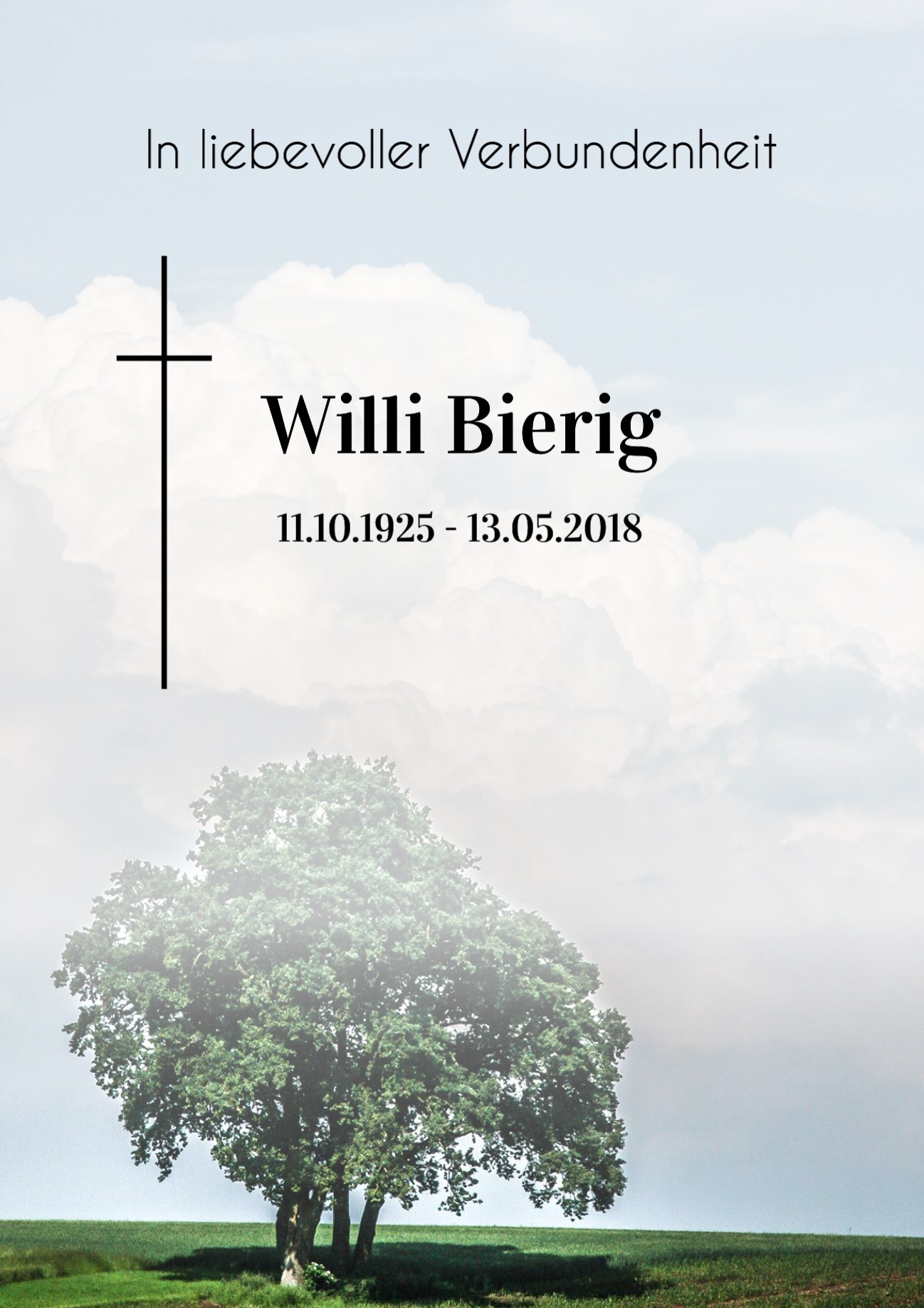 Traueranzeige von Willi Bierig