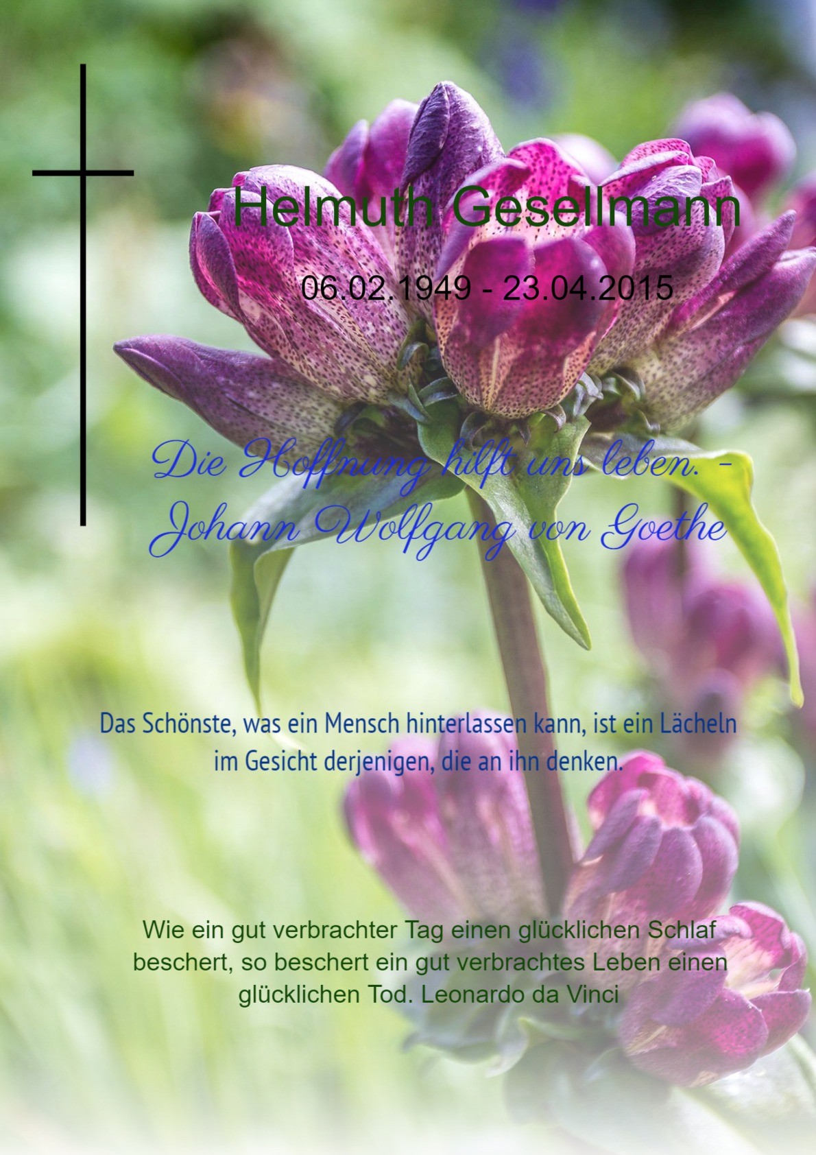 Traueranzeige von Helmuth Gesellmann