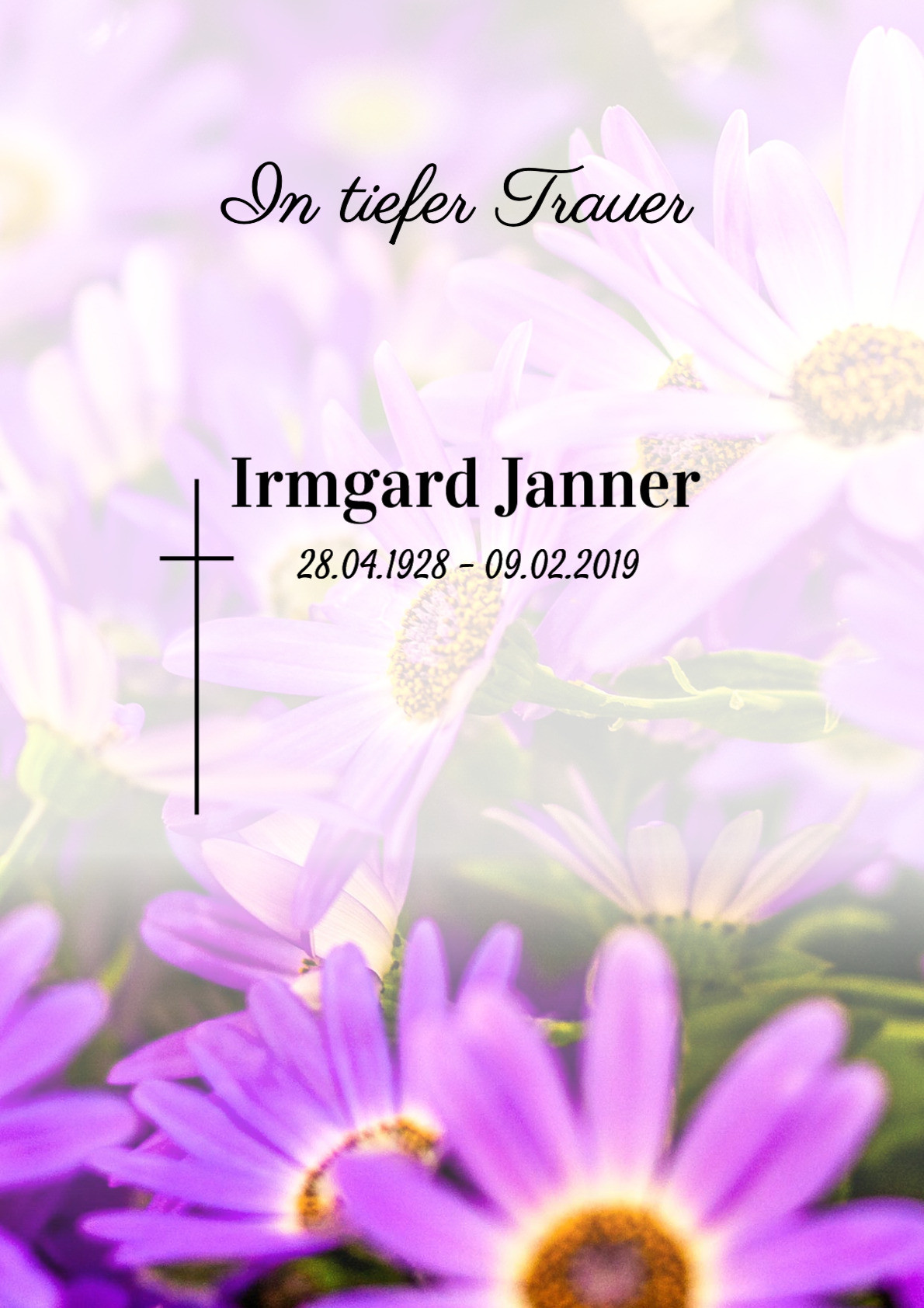 Traueranzeige von Irmgard Janner