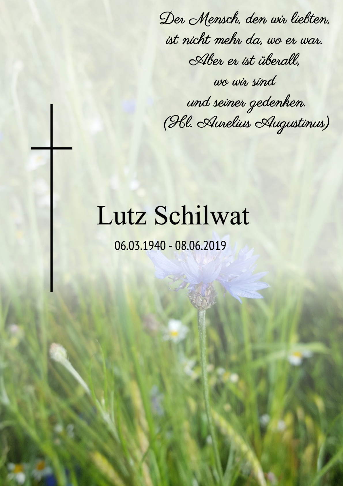 Traueranzeige von Lutz Schilwat