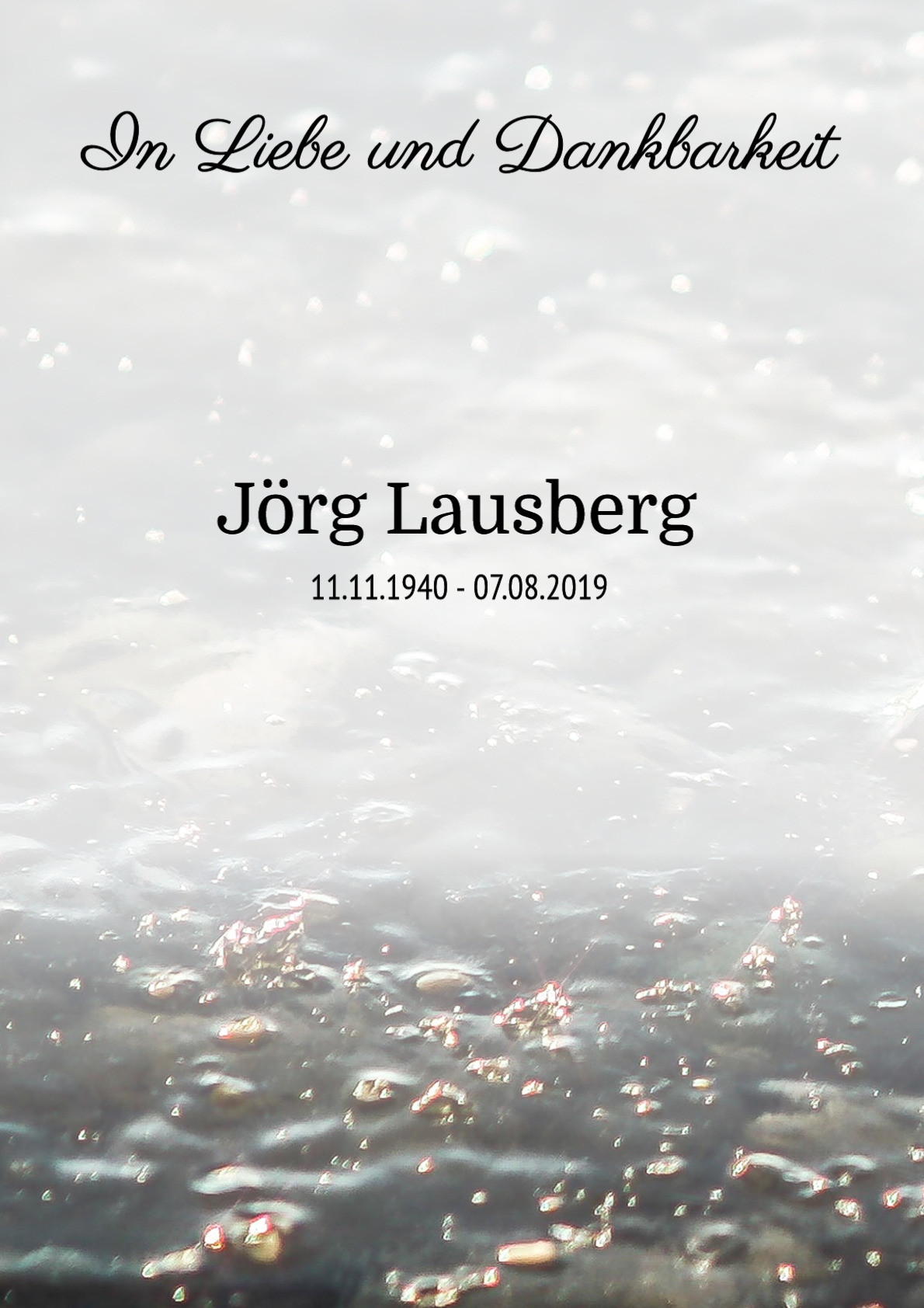 Traueranzeige von Jörg Lausberg