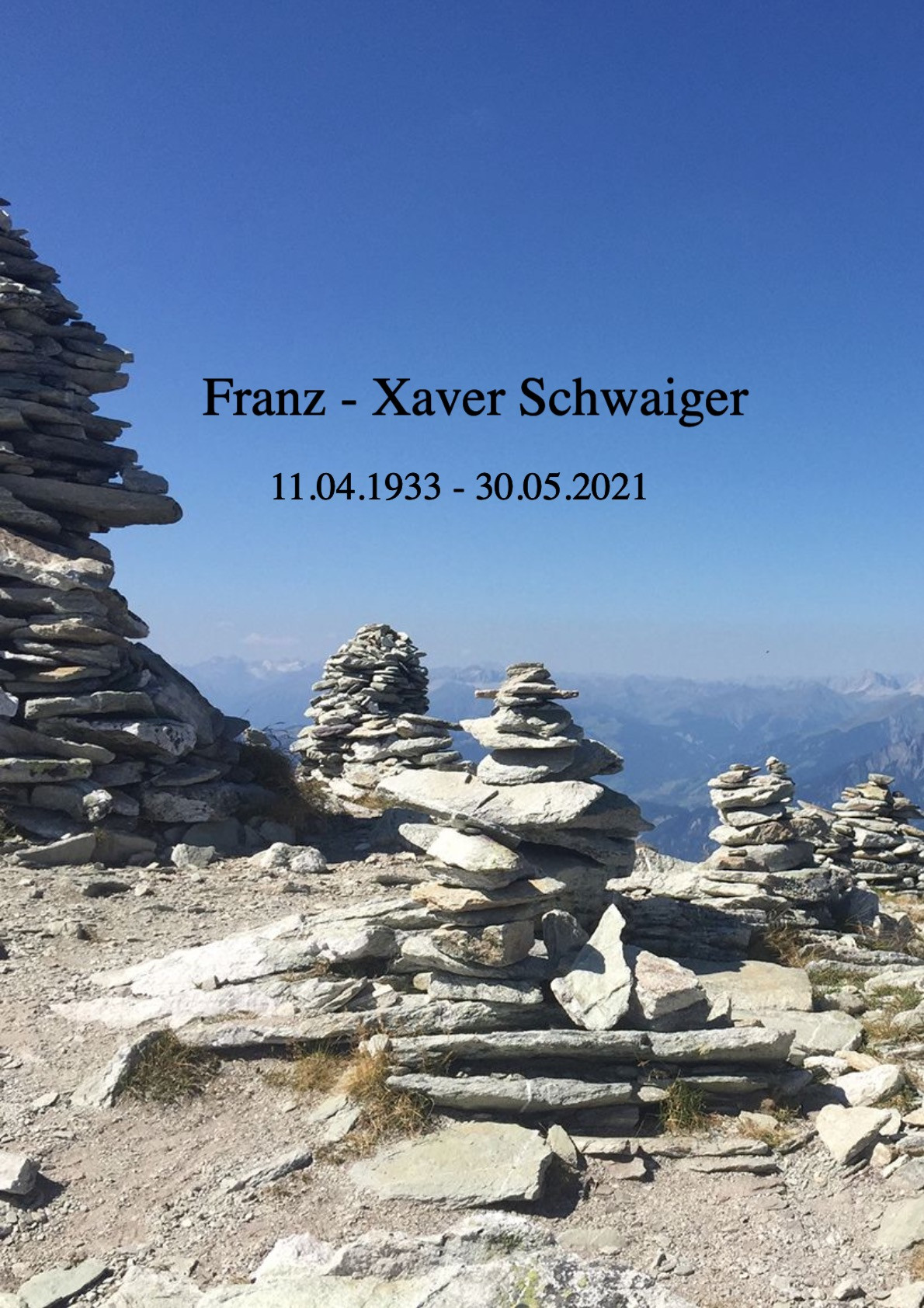 Traueranzeige von Franz - Xaver Schwaiger