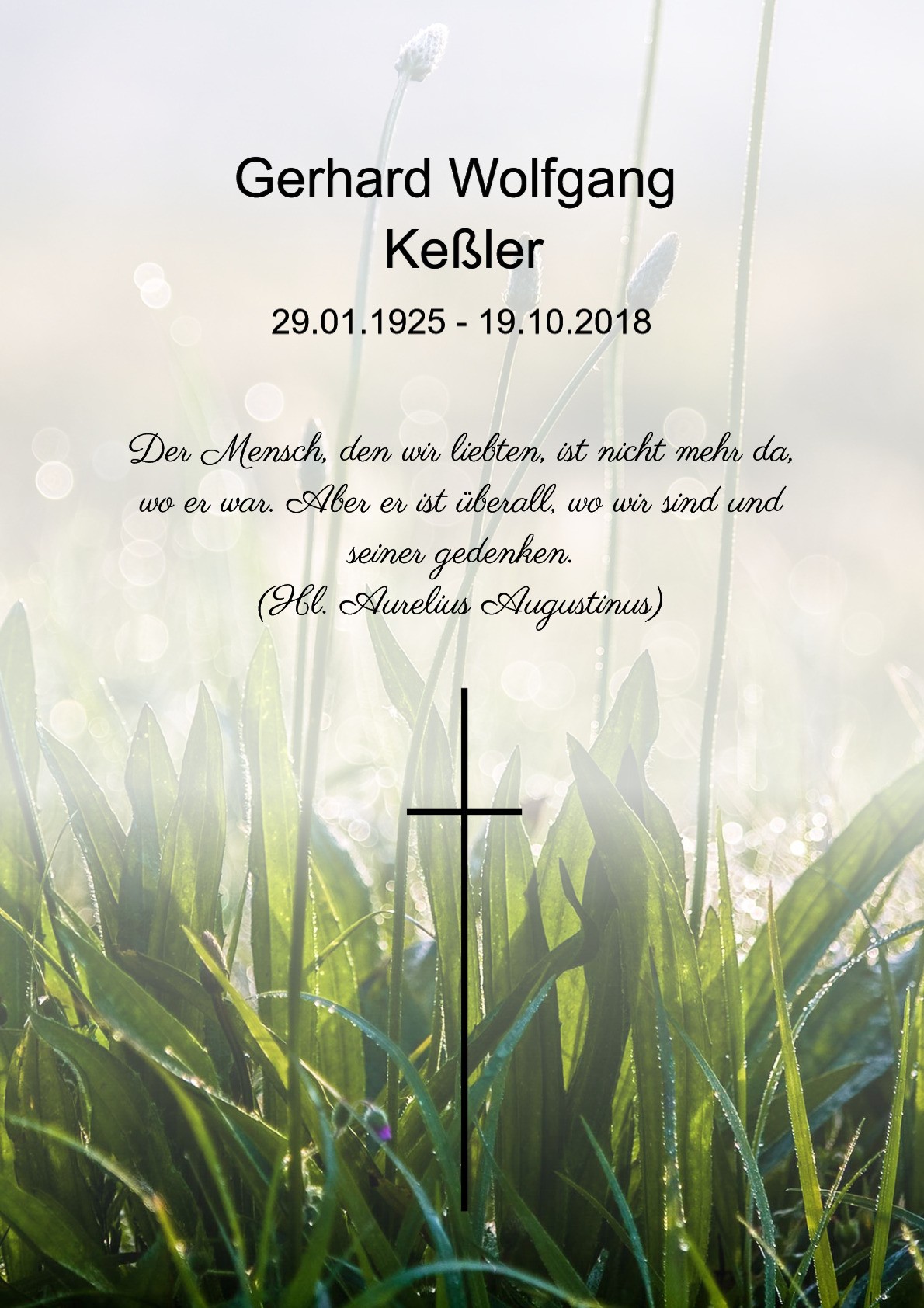 Traueranzeige von Gerhard Wolfgang Keßler