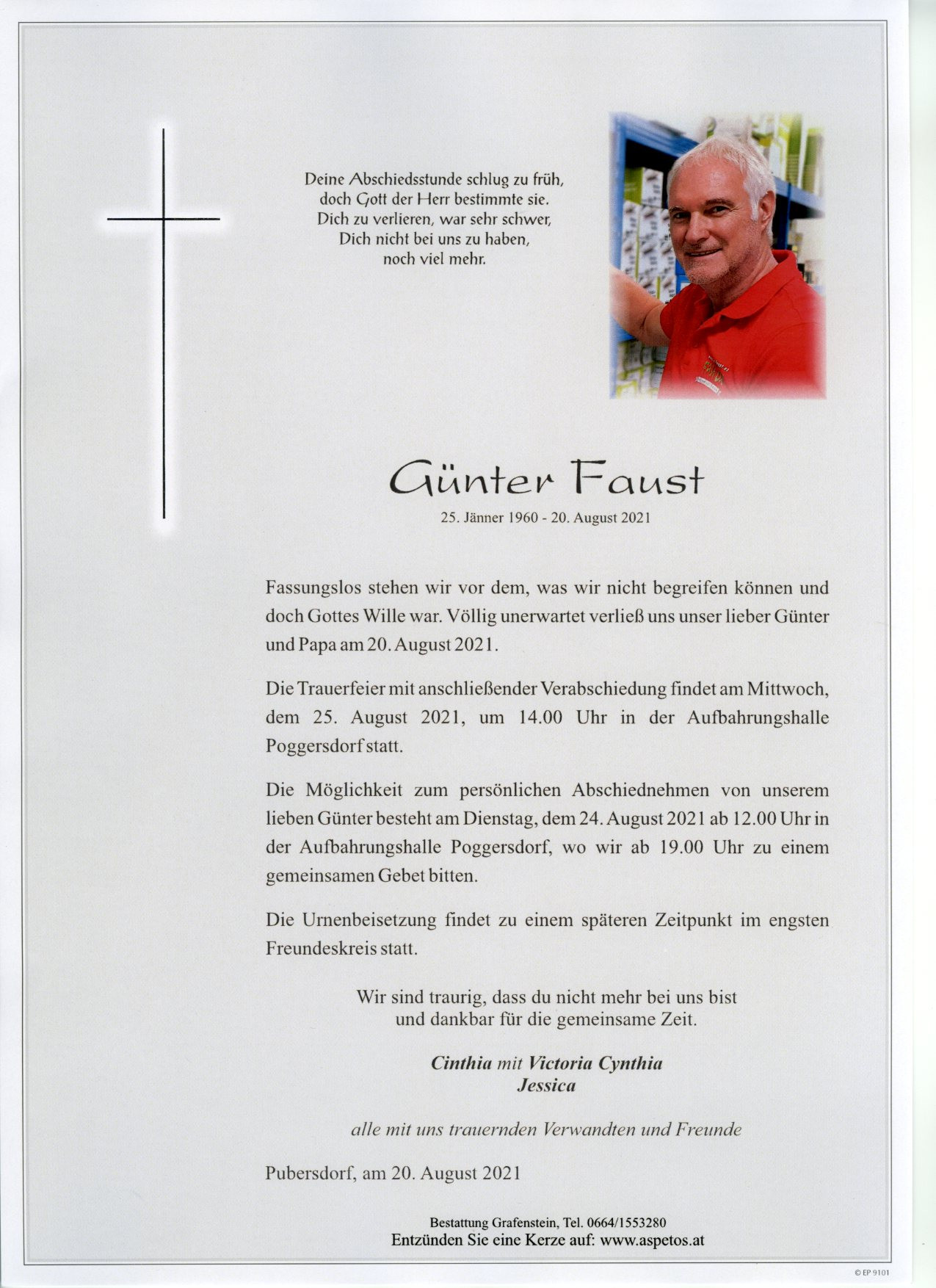 Traueranzeige von Günter Faust