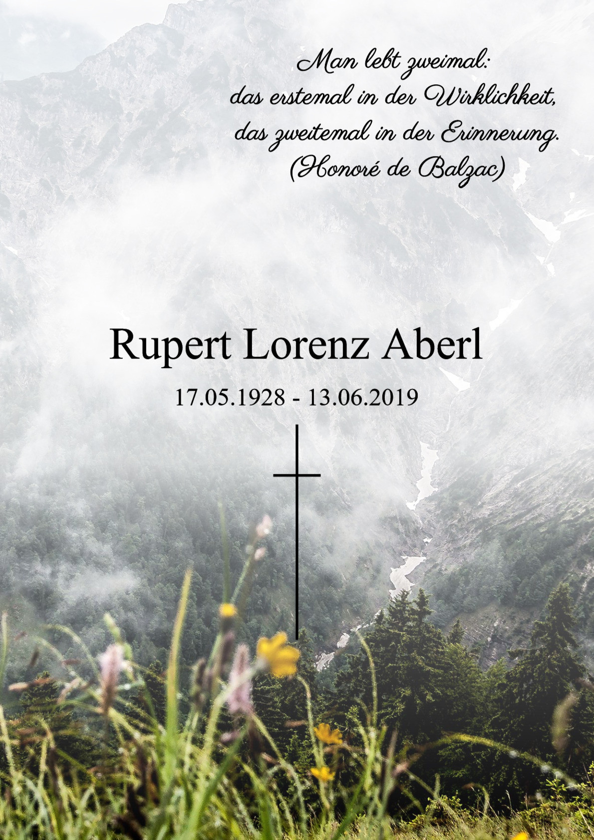 Traueranzeige von Rupert Lorenz Aberl