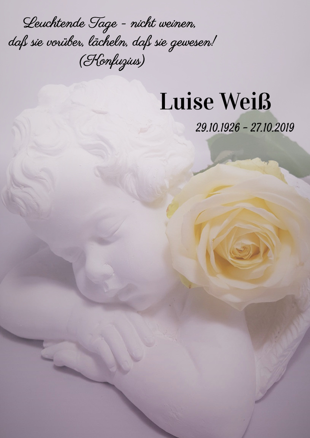Traueranzeige von Luise Weiß