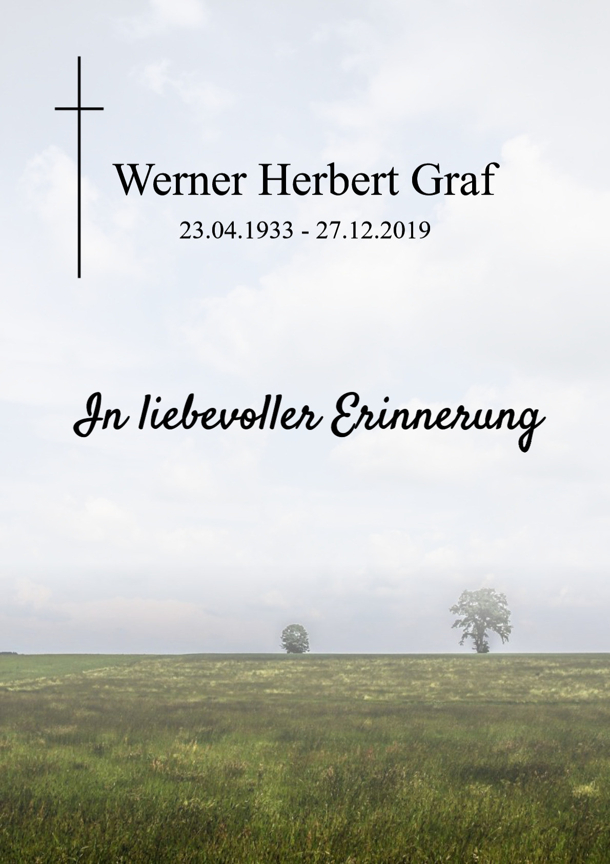 Traueranzeige von Werner Herbert Graf