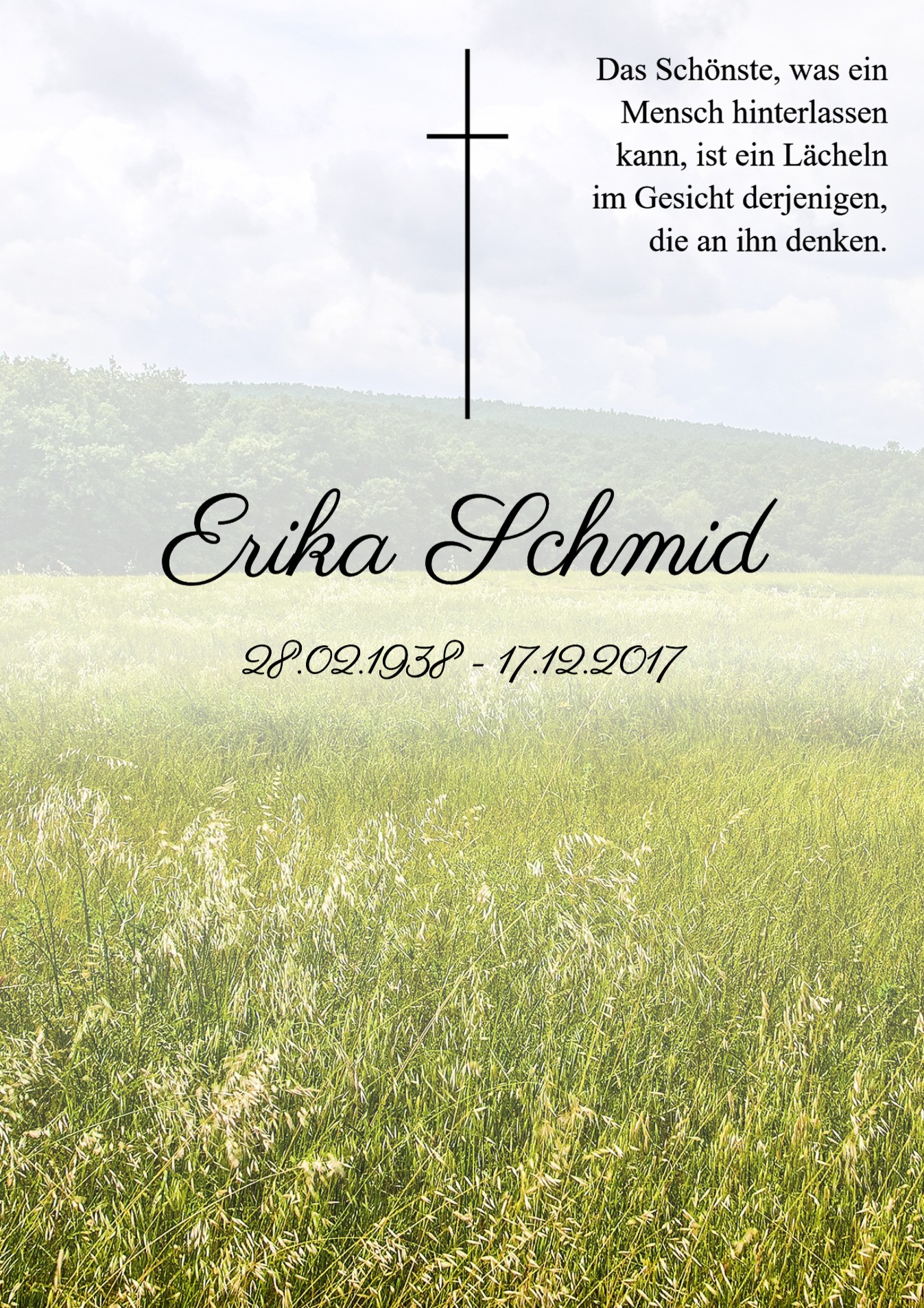 Traueranzeige von Erika Schmid