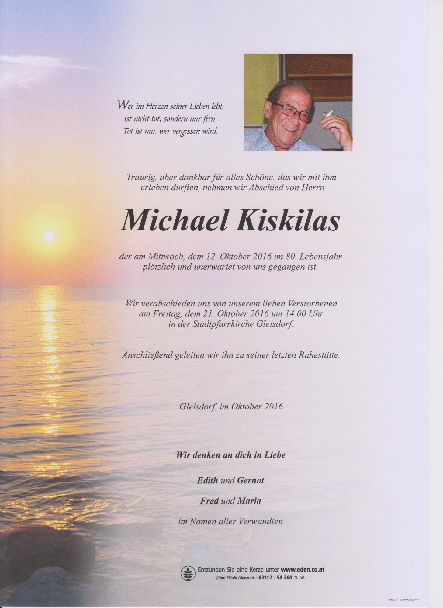 Traueranzeige von Michael Kiskilas