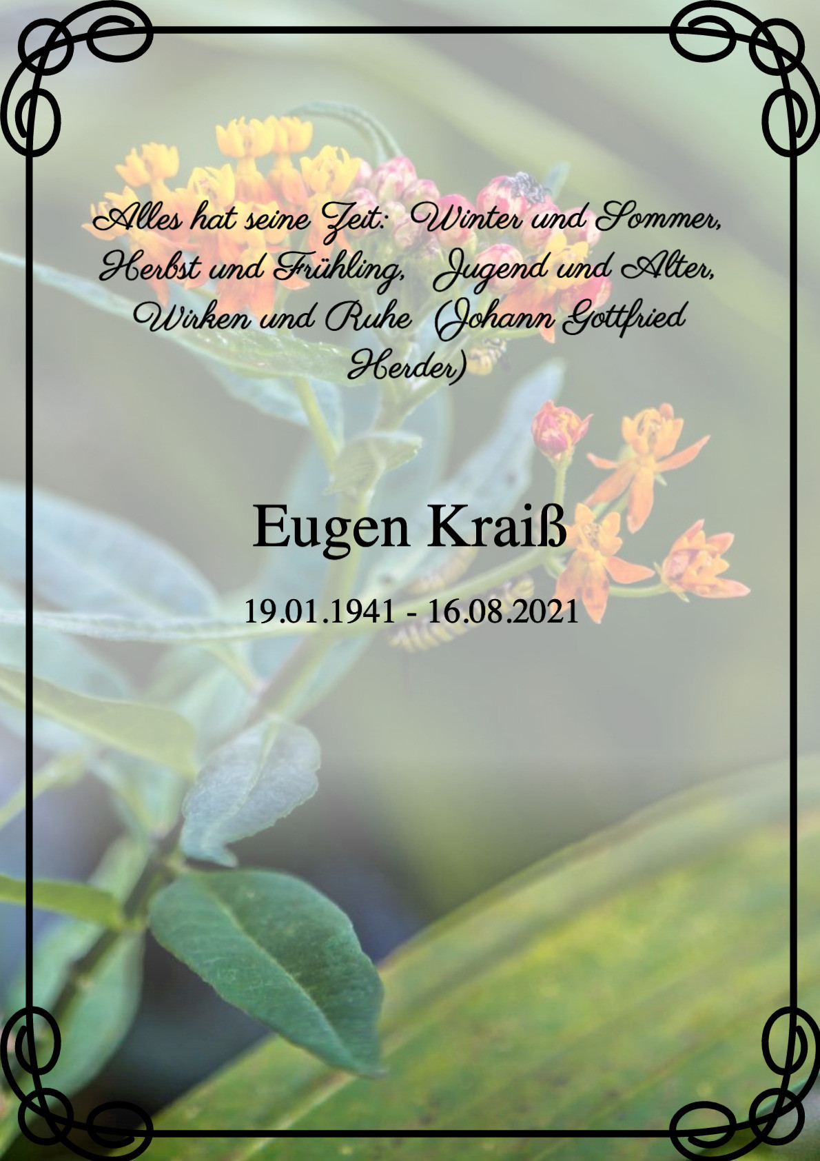 Traueranzeige von Eugen Kraiß