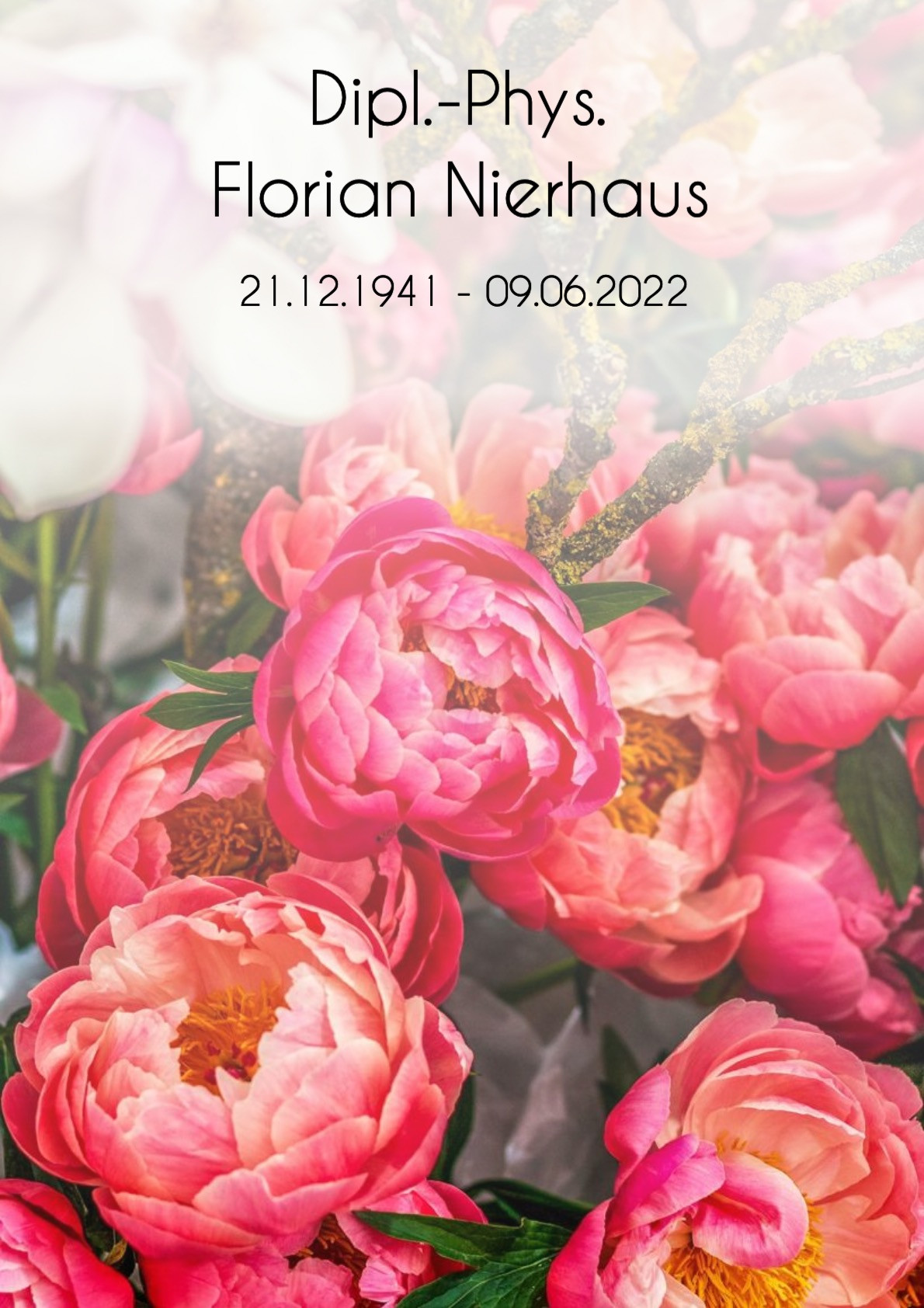 Traueranzeige von Florian Nierhaus