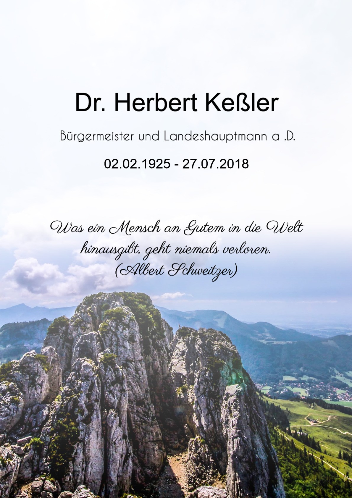 Traueranzeige von Dr. Herbert Keßler