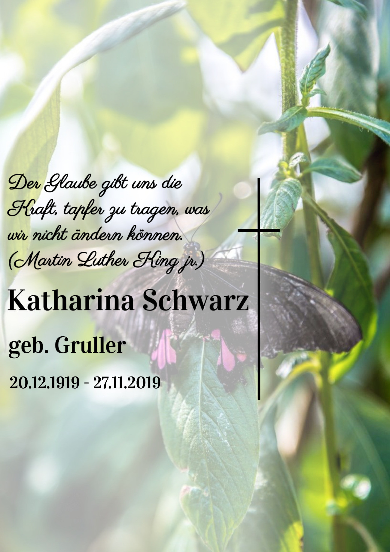 Traueranzeige von Katharina Schwarz