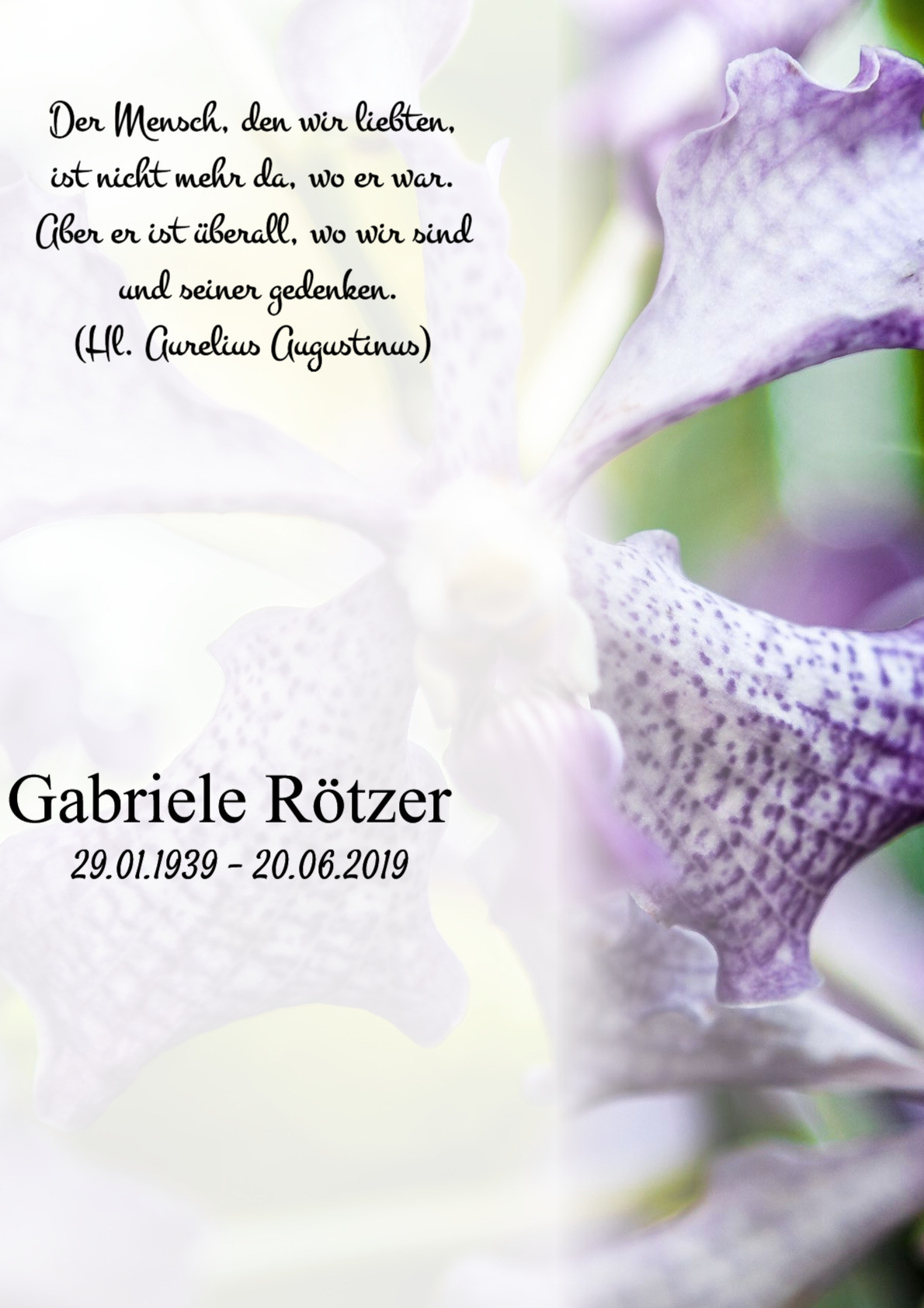 Traueranzeige von Gabriele Rötzer