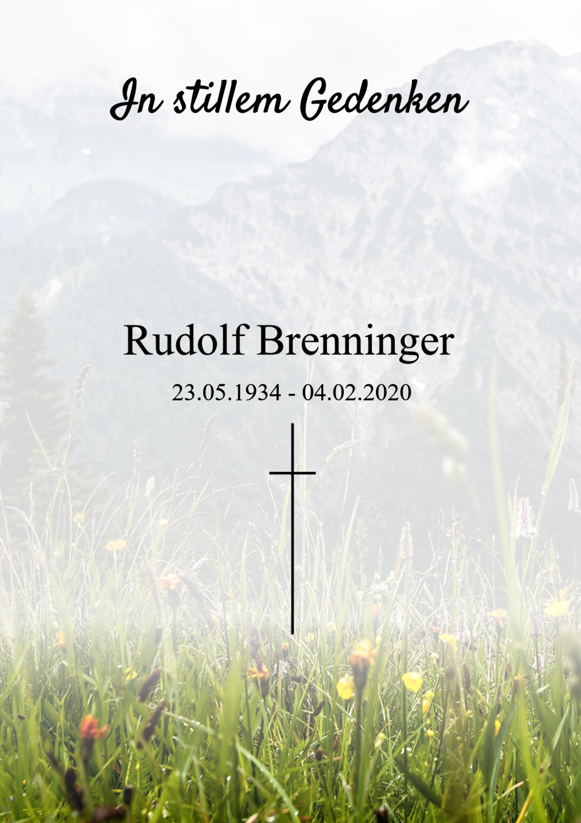 Traueranzeige von Rudolf Brenninger