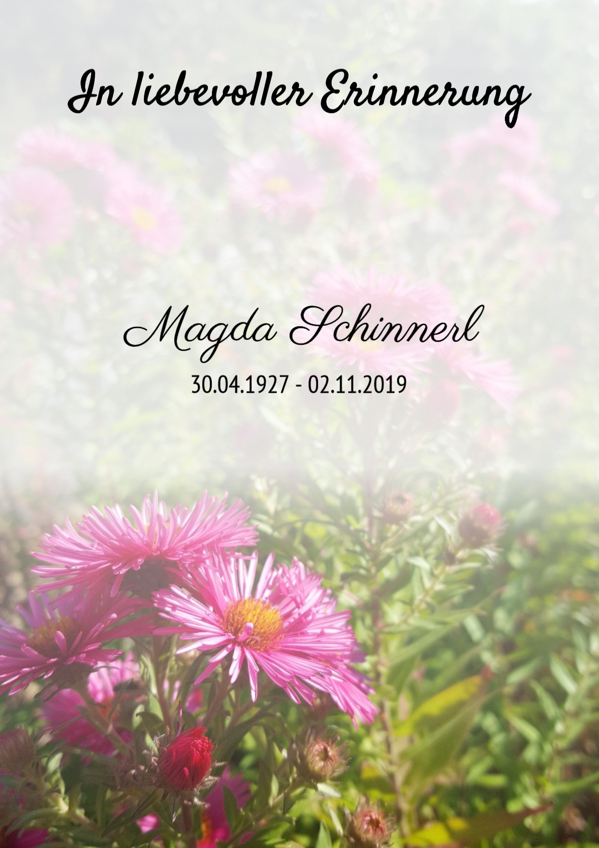 Traueranzeige von Magda Schinnerl