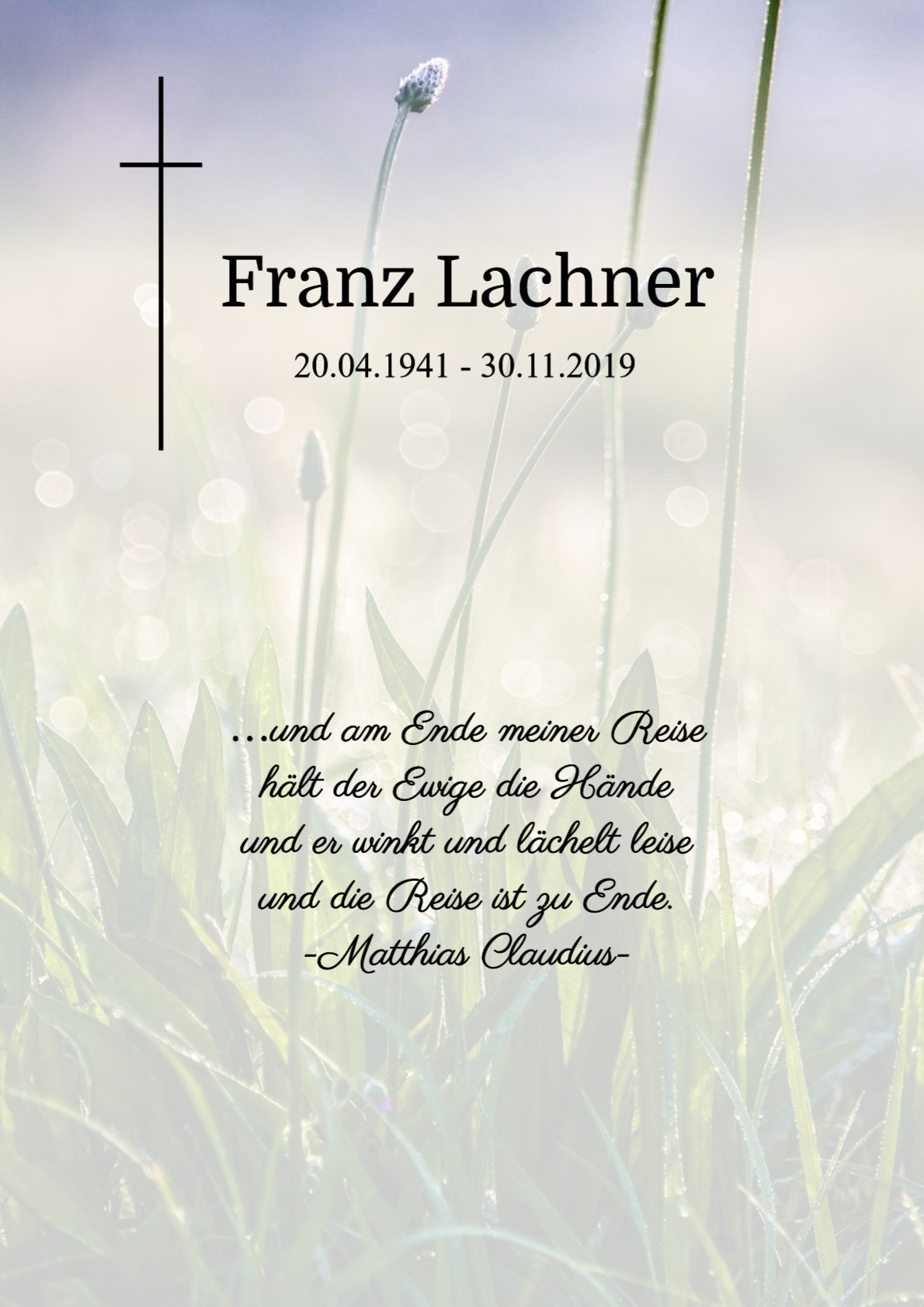 Traueranzeige von Franz Lachner