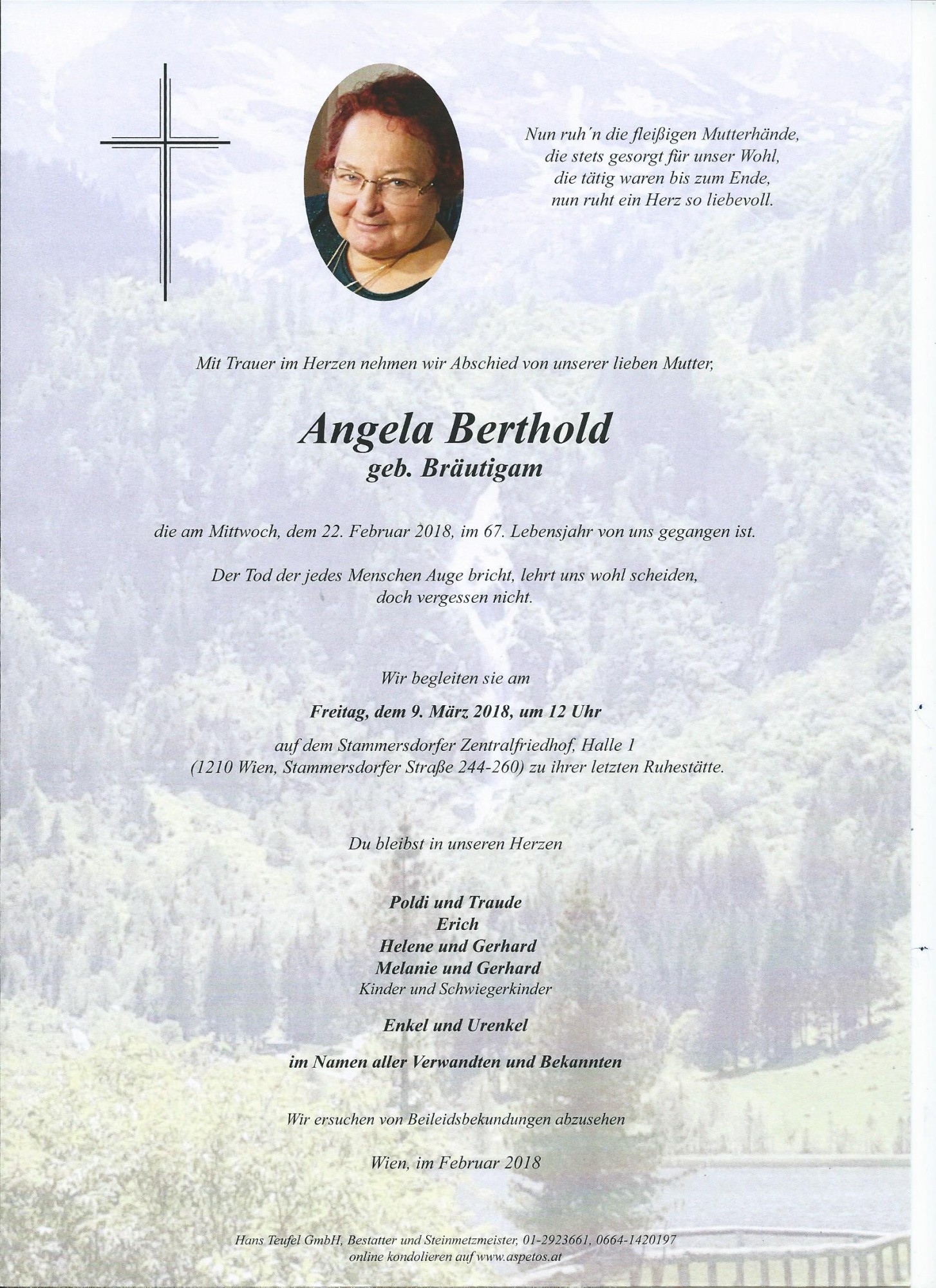 Traueranzeige von Angela Berthold