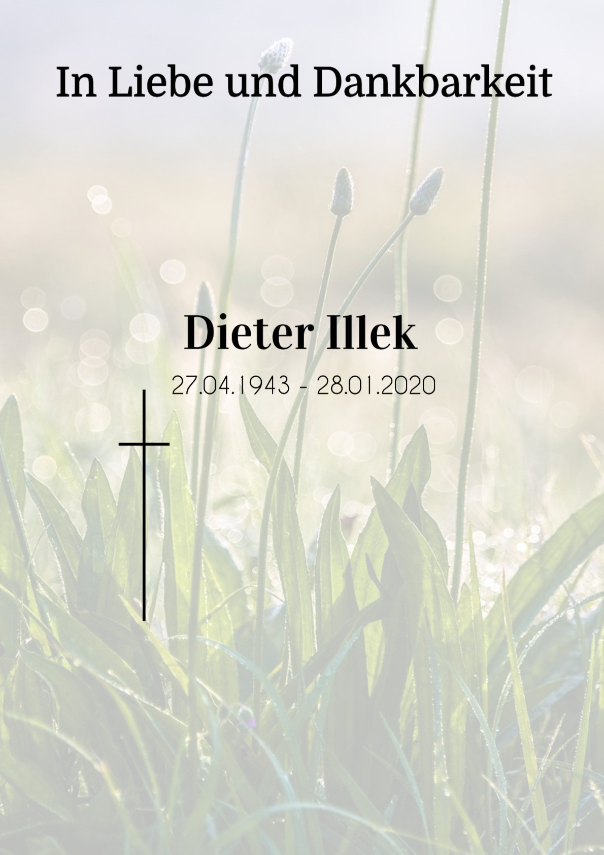 Traueranzeige von Dieter Illek