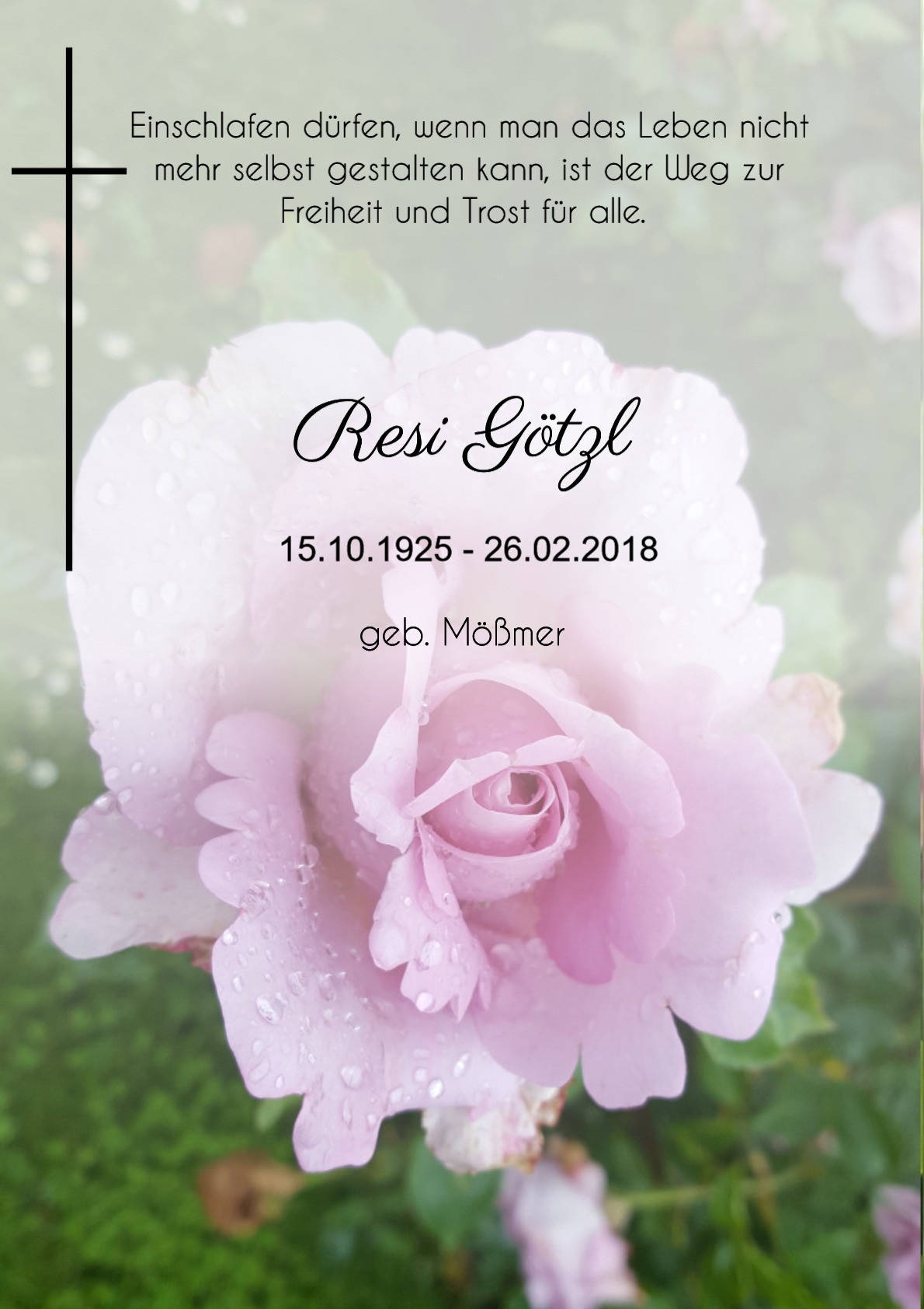 Traueranzeige von Resi Götzl