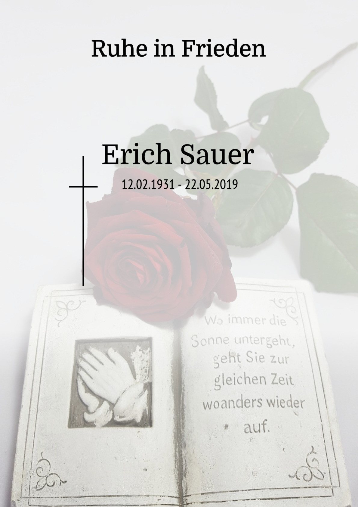 Traueranzeige von Erich Sauer