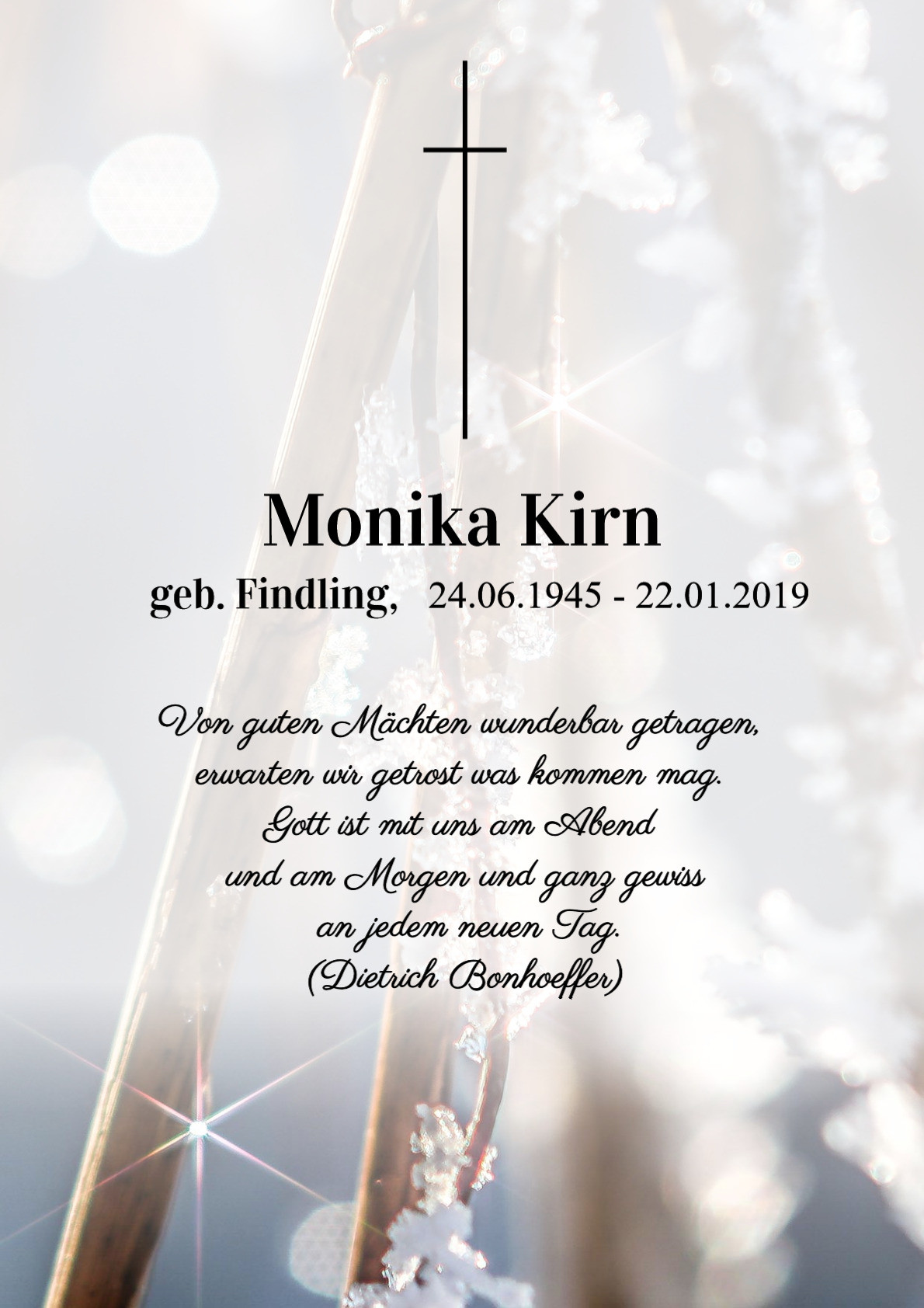 Traueranzeige von Monika Kirn