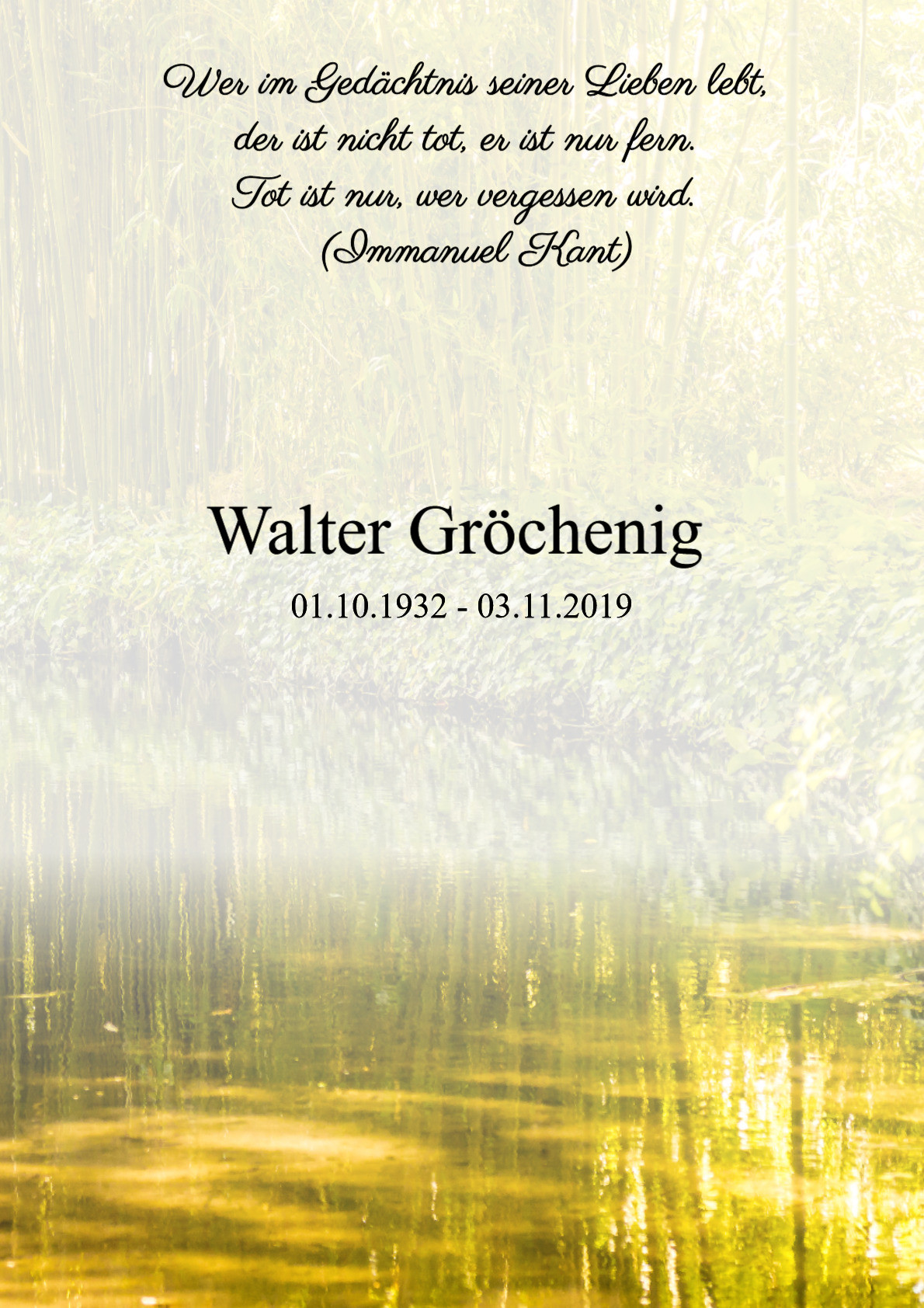 Traueranzeige von Walter Gröchenig