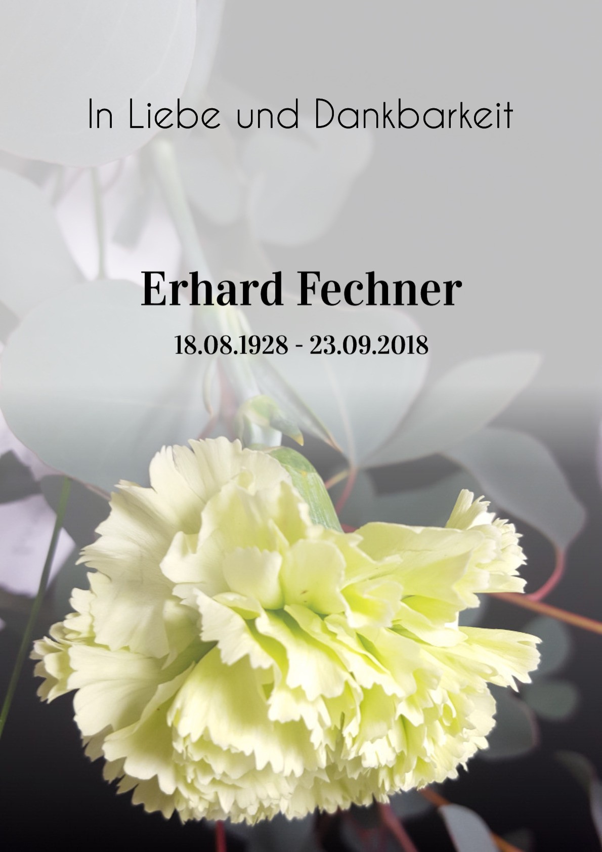 Traueranzeige von Erhard Fechner