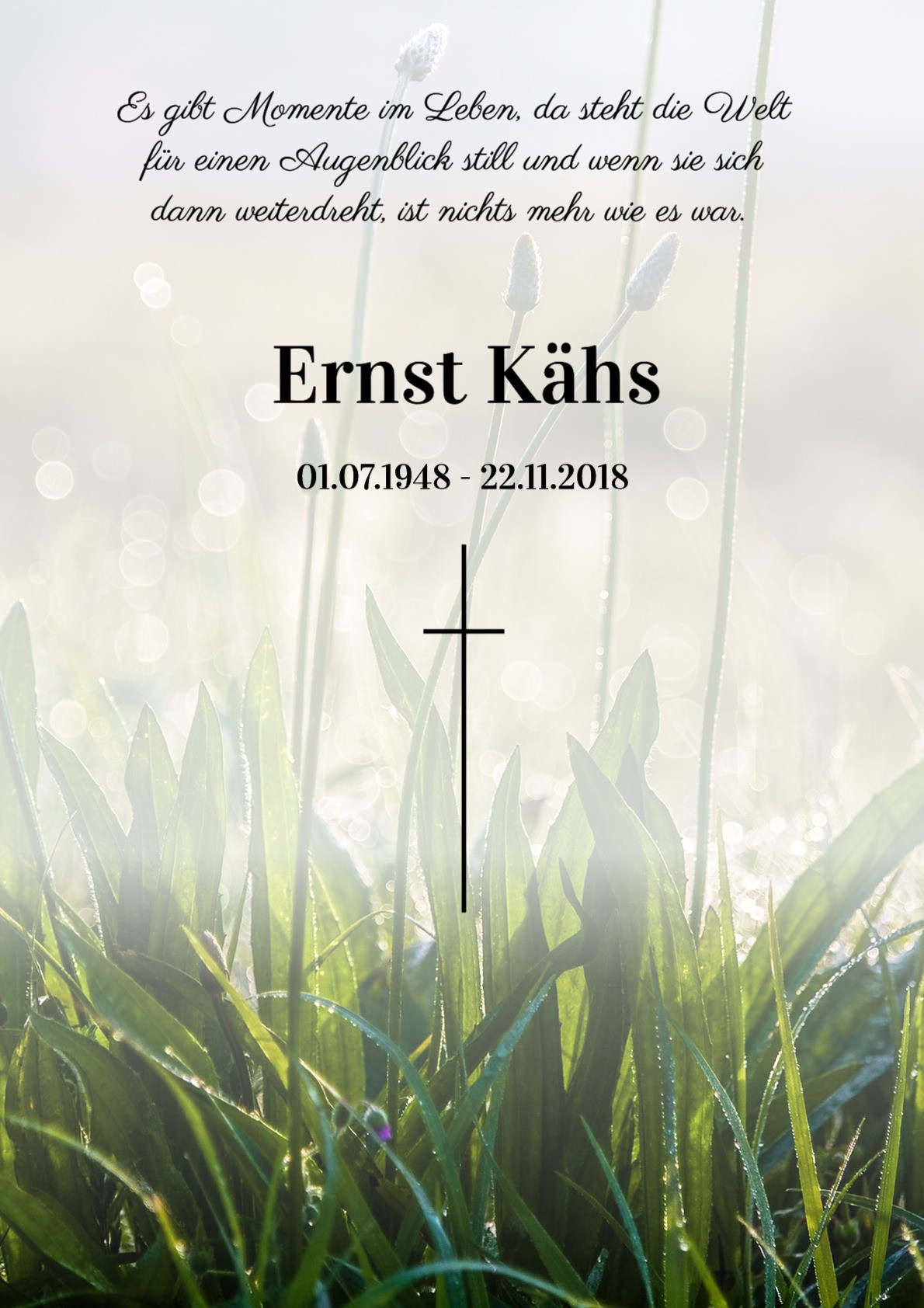 Traueranzeige von Ernst Kähs
