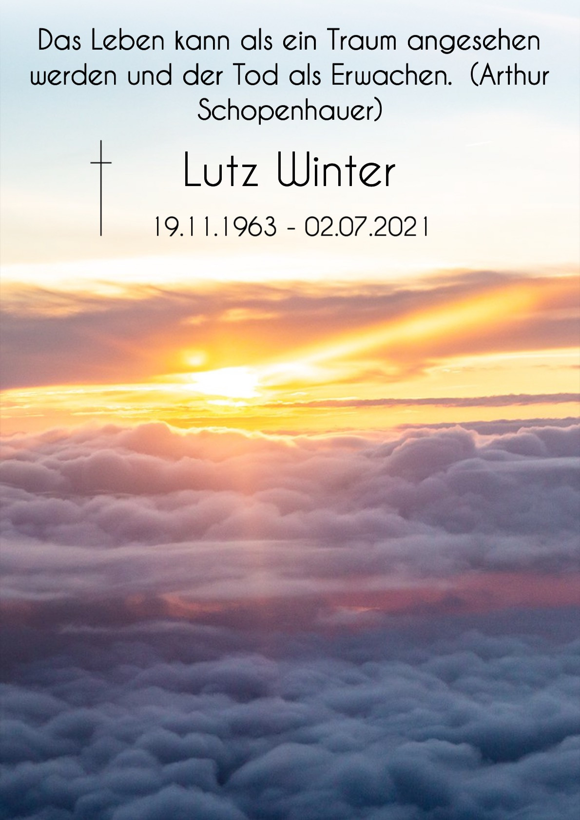 Traueranzeige von Lutz Winter