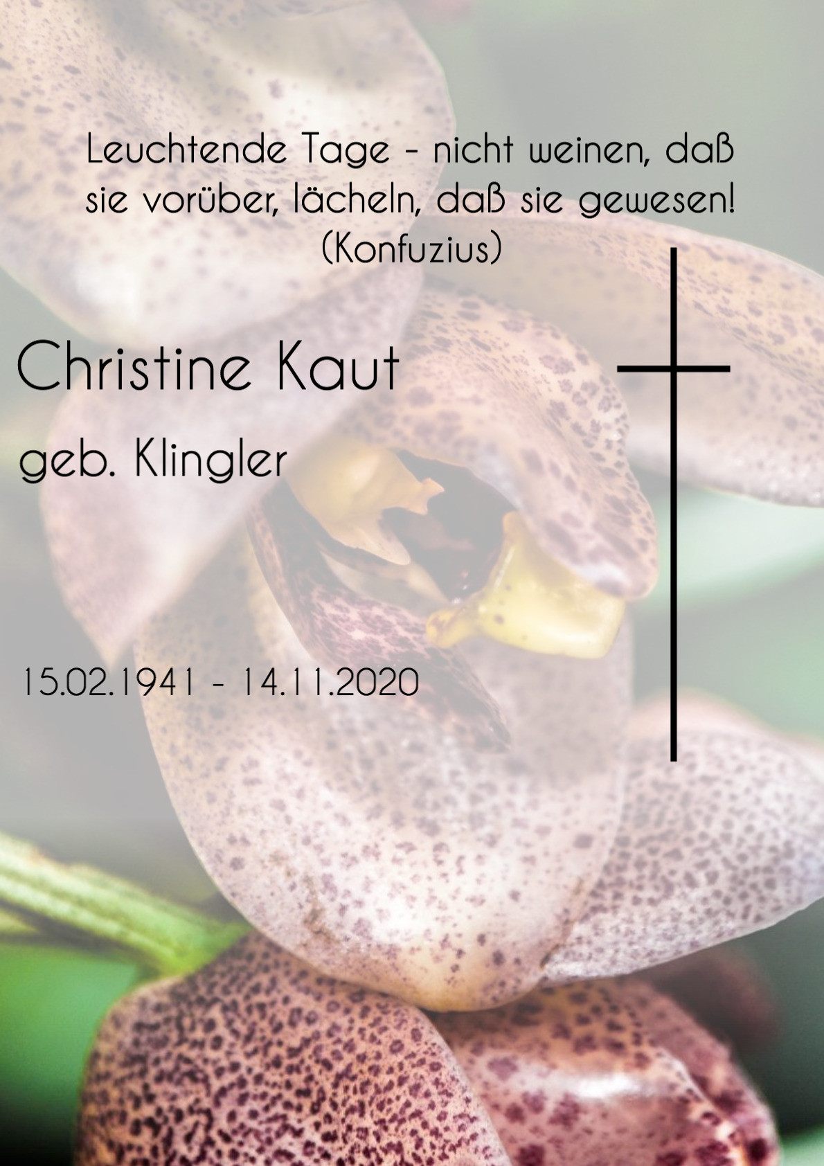 Traueranzeige von Christine Kaut