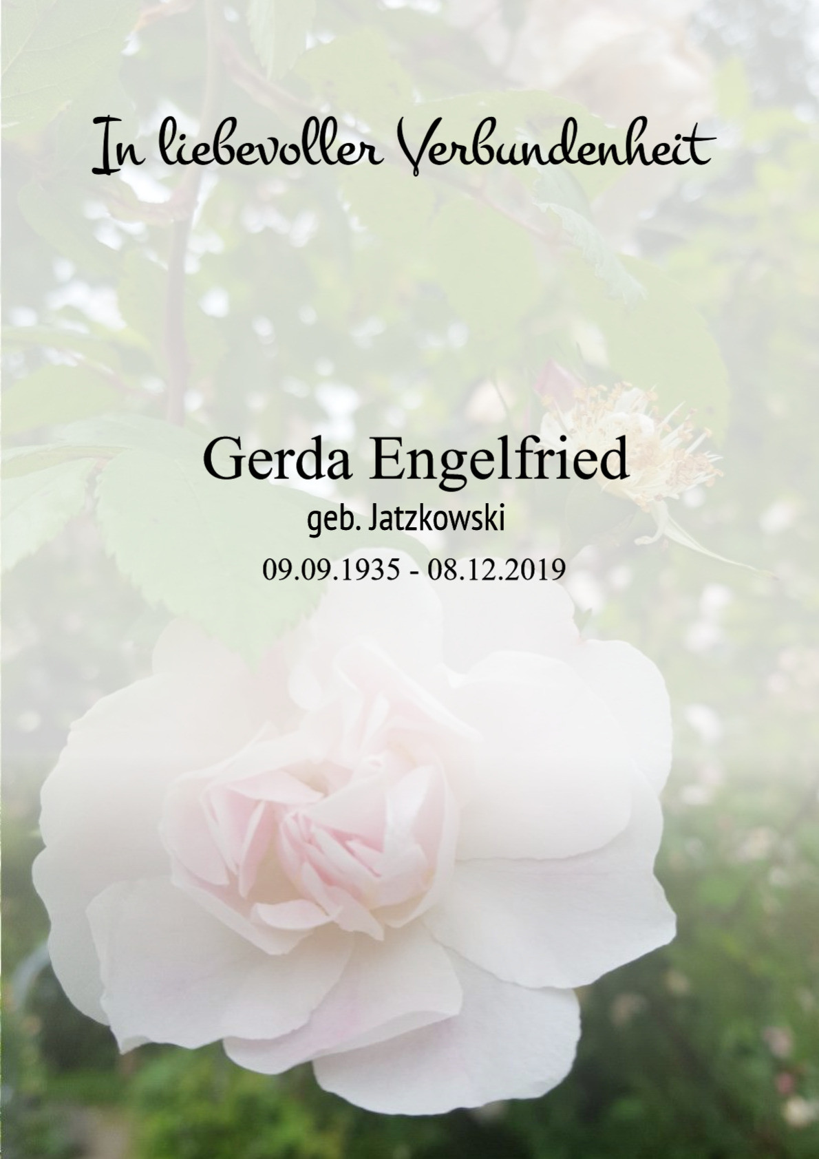 Traueranzeige von Gerda Engelfried