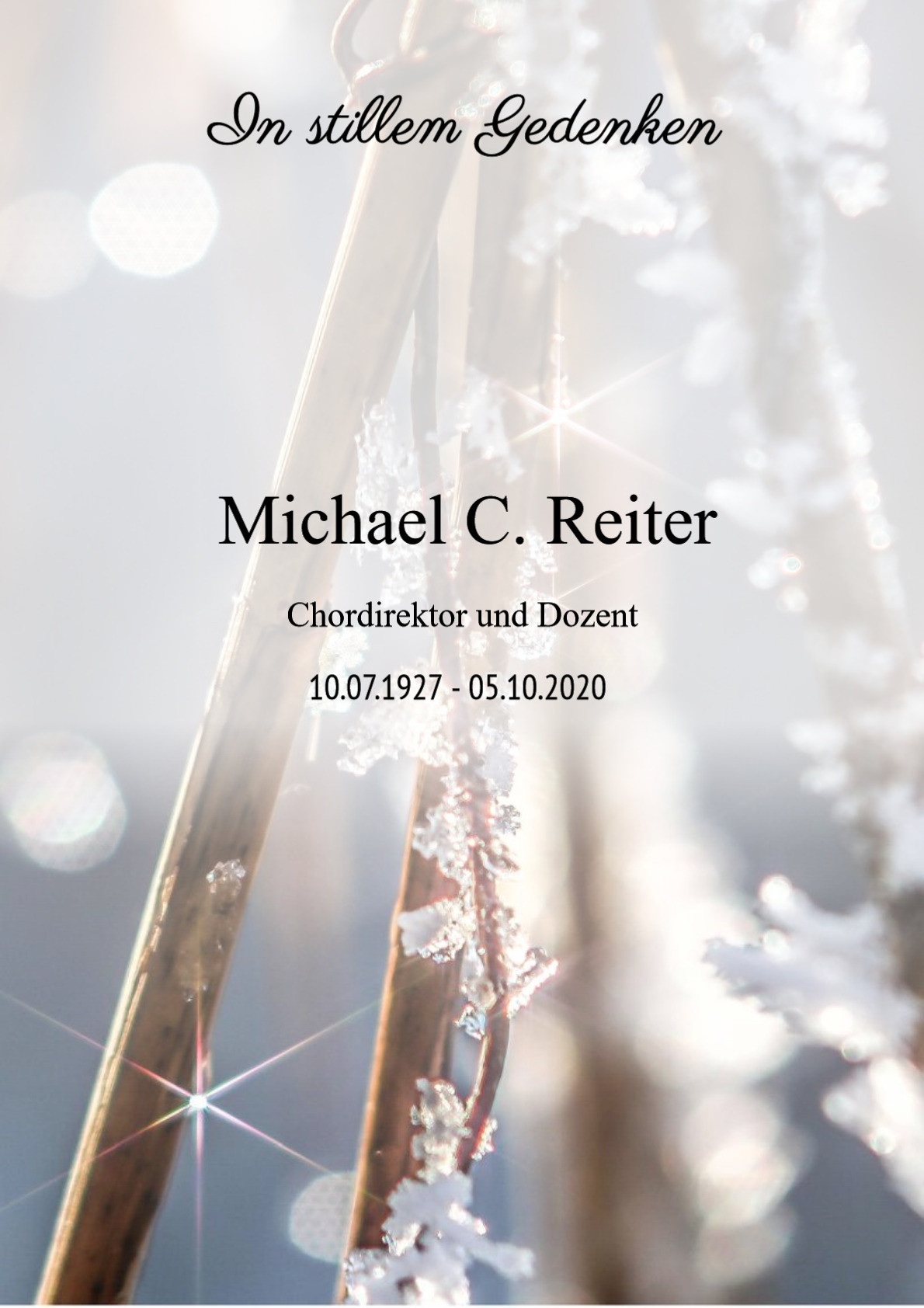 Traueranzeige von Michael C. Reiter