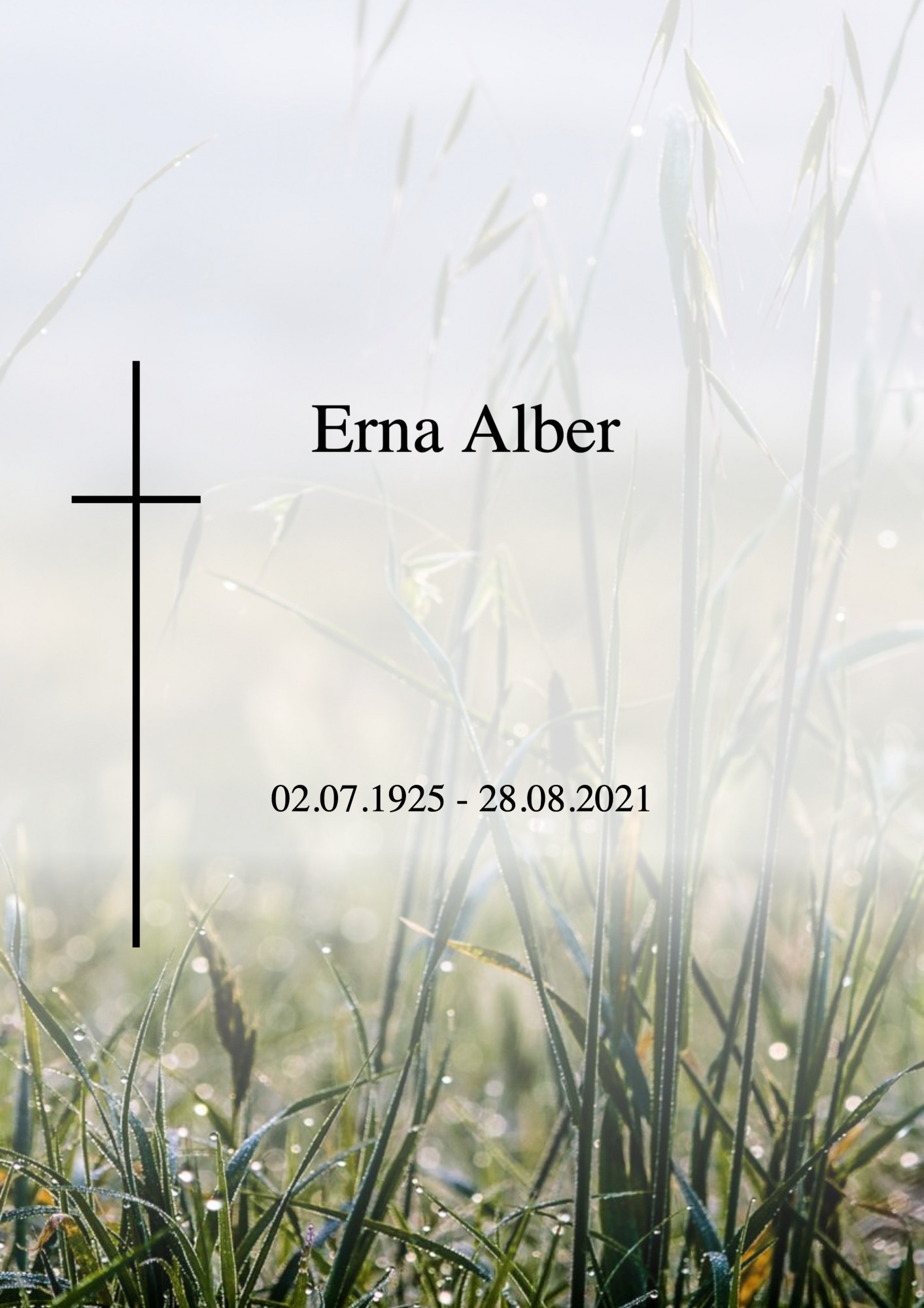 Traueranzeige von Erna Alber