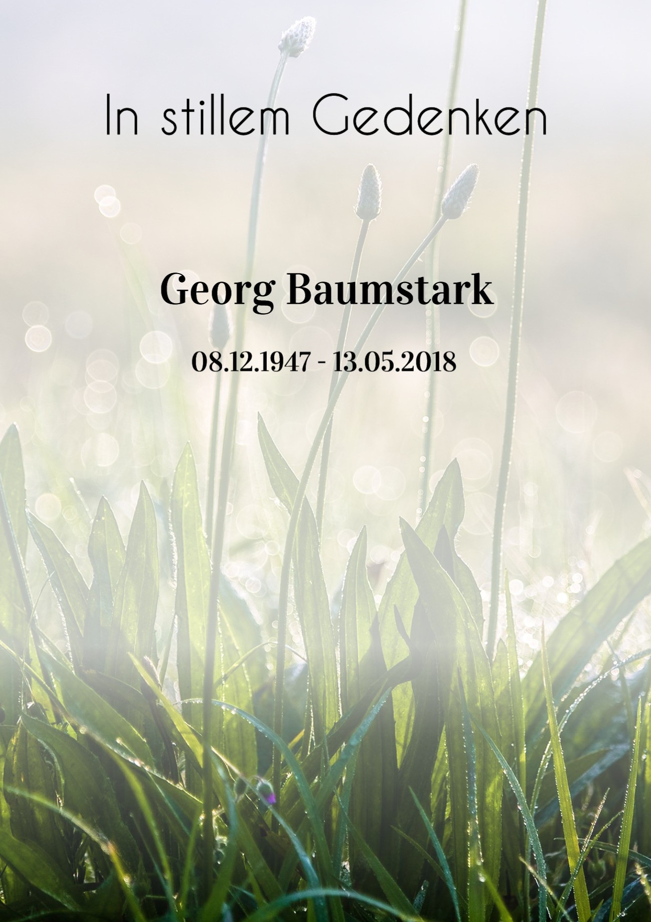 Traueranzeige von Georg Baumstark