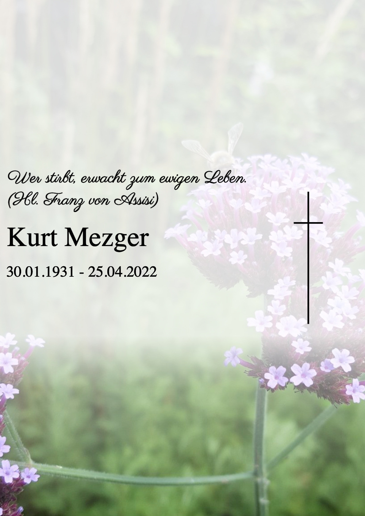 Traueranzeige von Kurt Mezger