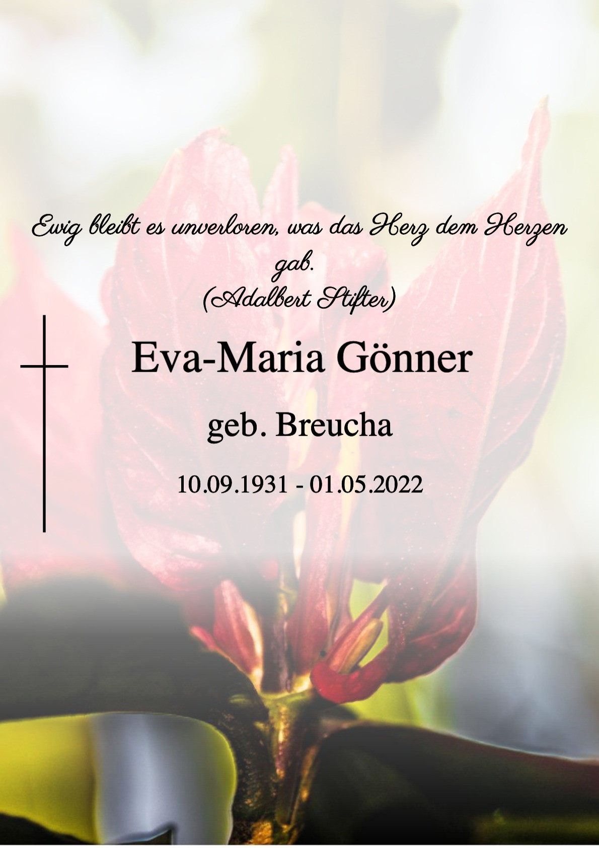 Traueranzeige von Eva-Maria Gönner