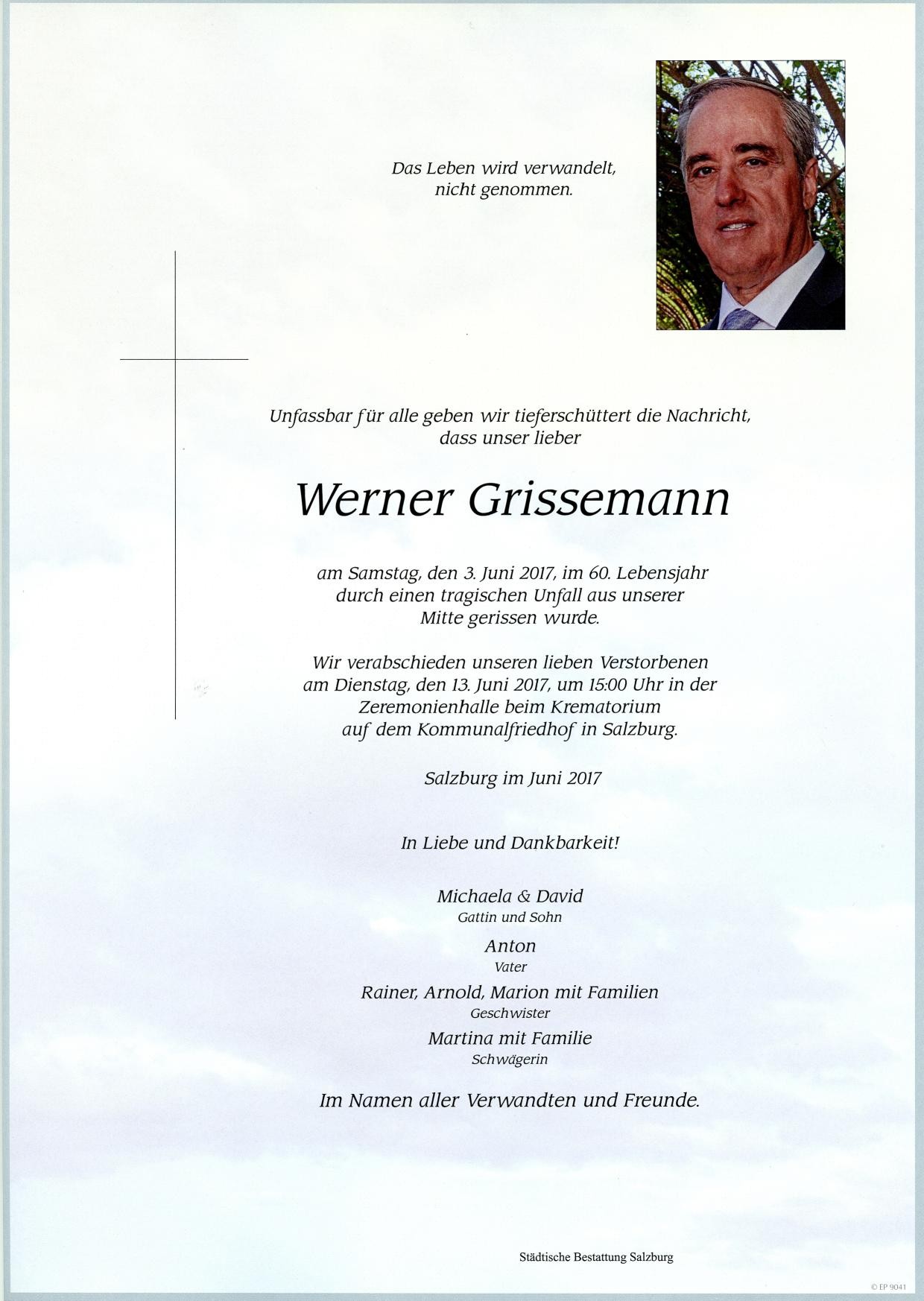Traueranzeige von Werner Griessemann