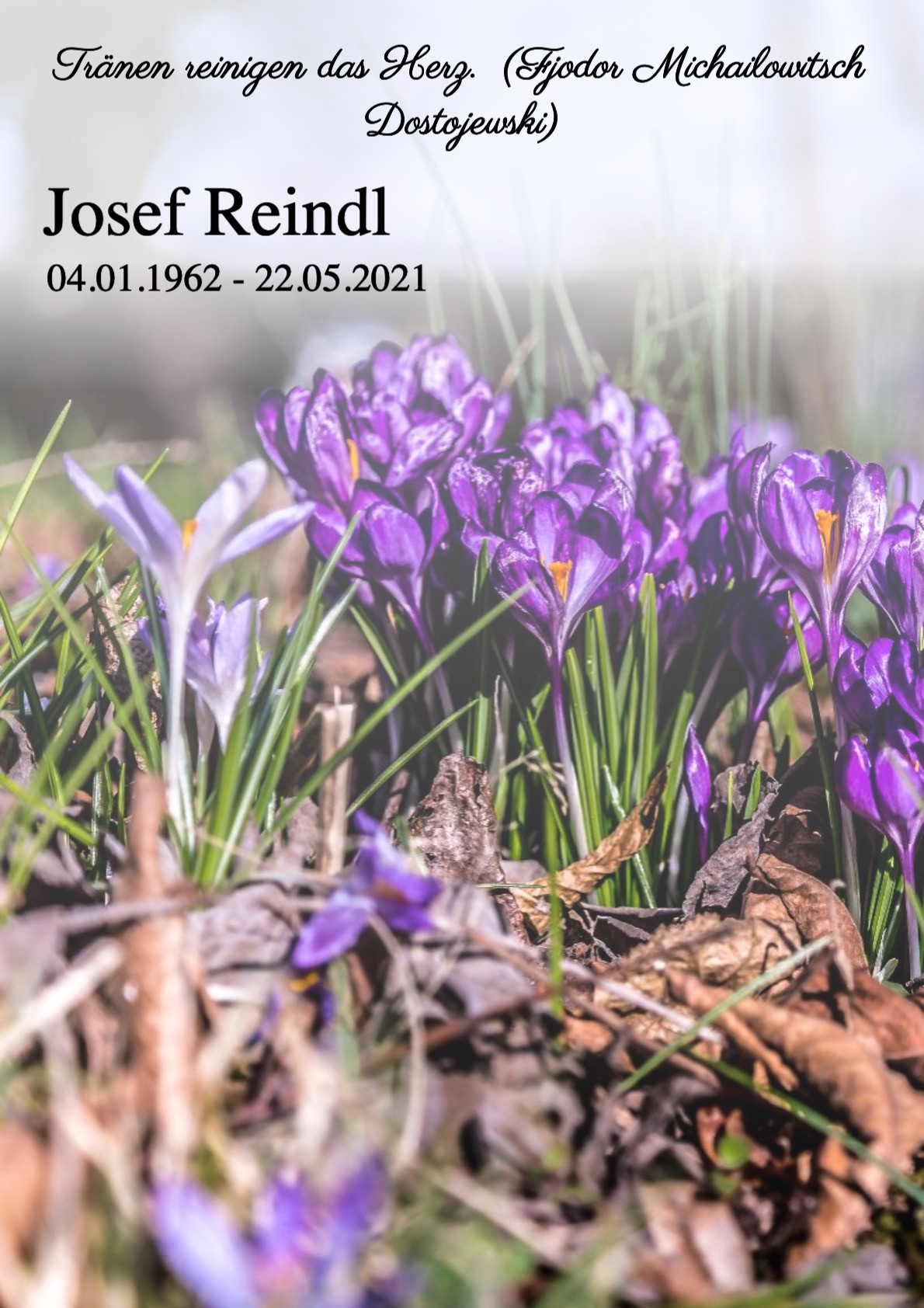Traueranzeige von Josef Reindl