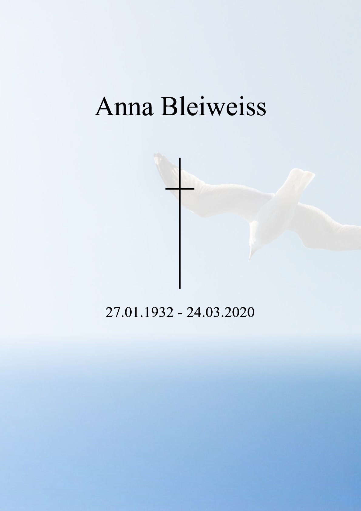 Traueranzeige von Anna Bleiweiss