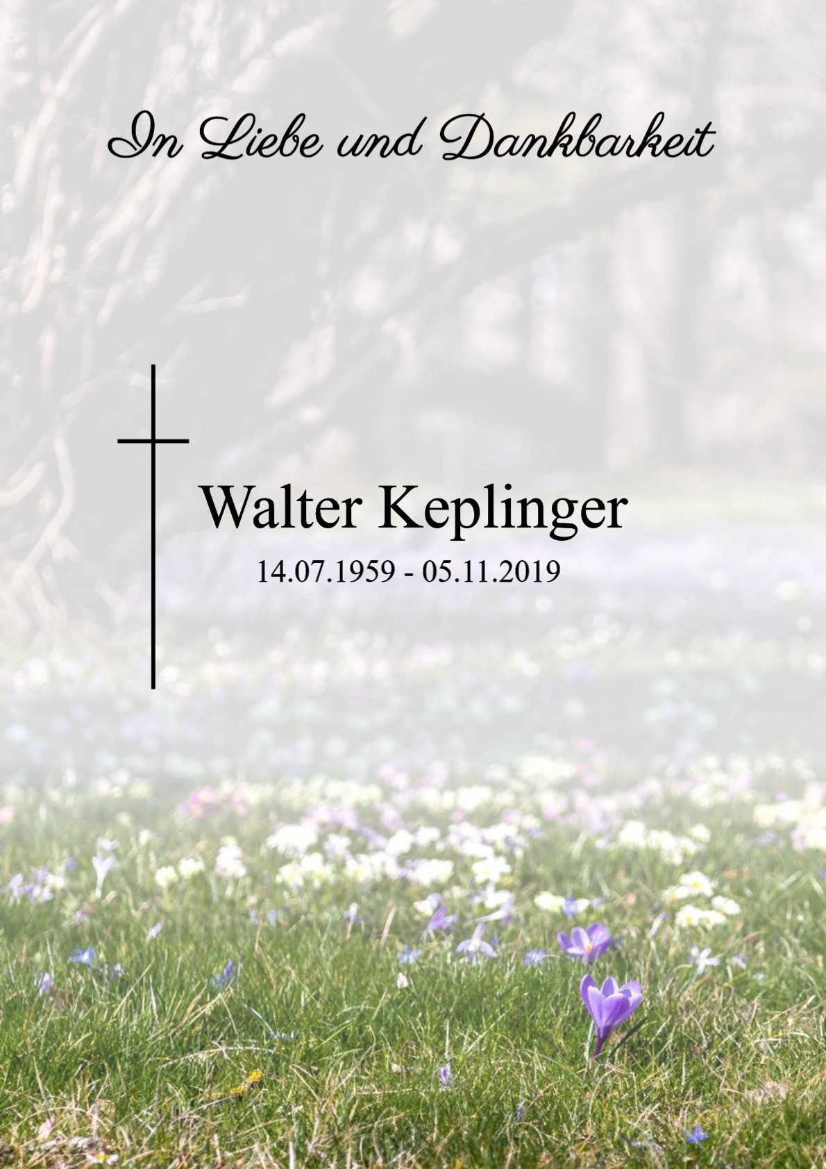 Traueranzeige von Walter Keplinger